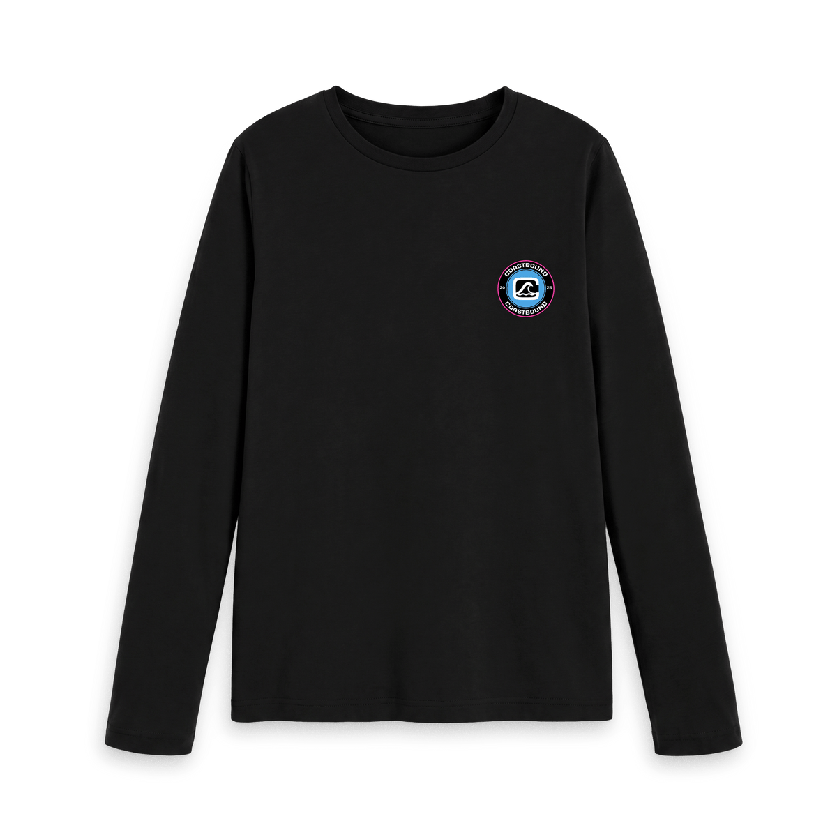 Black Printed Long Sleeve T Shirt Front