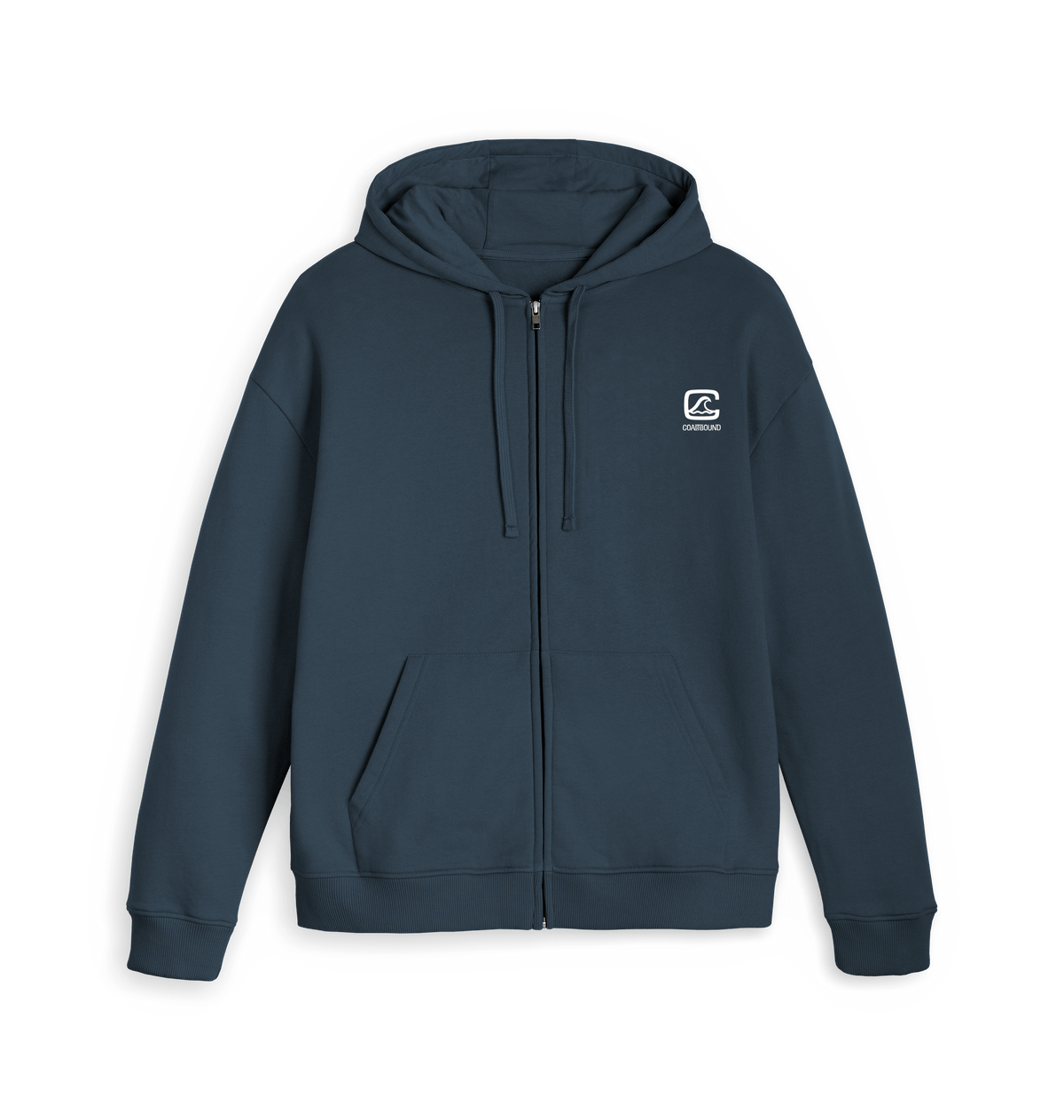 Navy Zip hoody Front