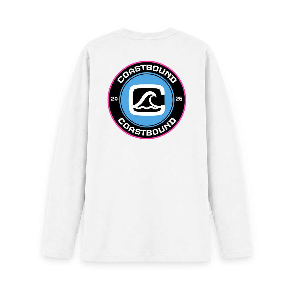 White Printed Long Sleeve T Shirt Back