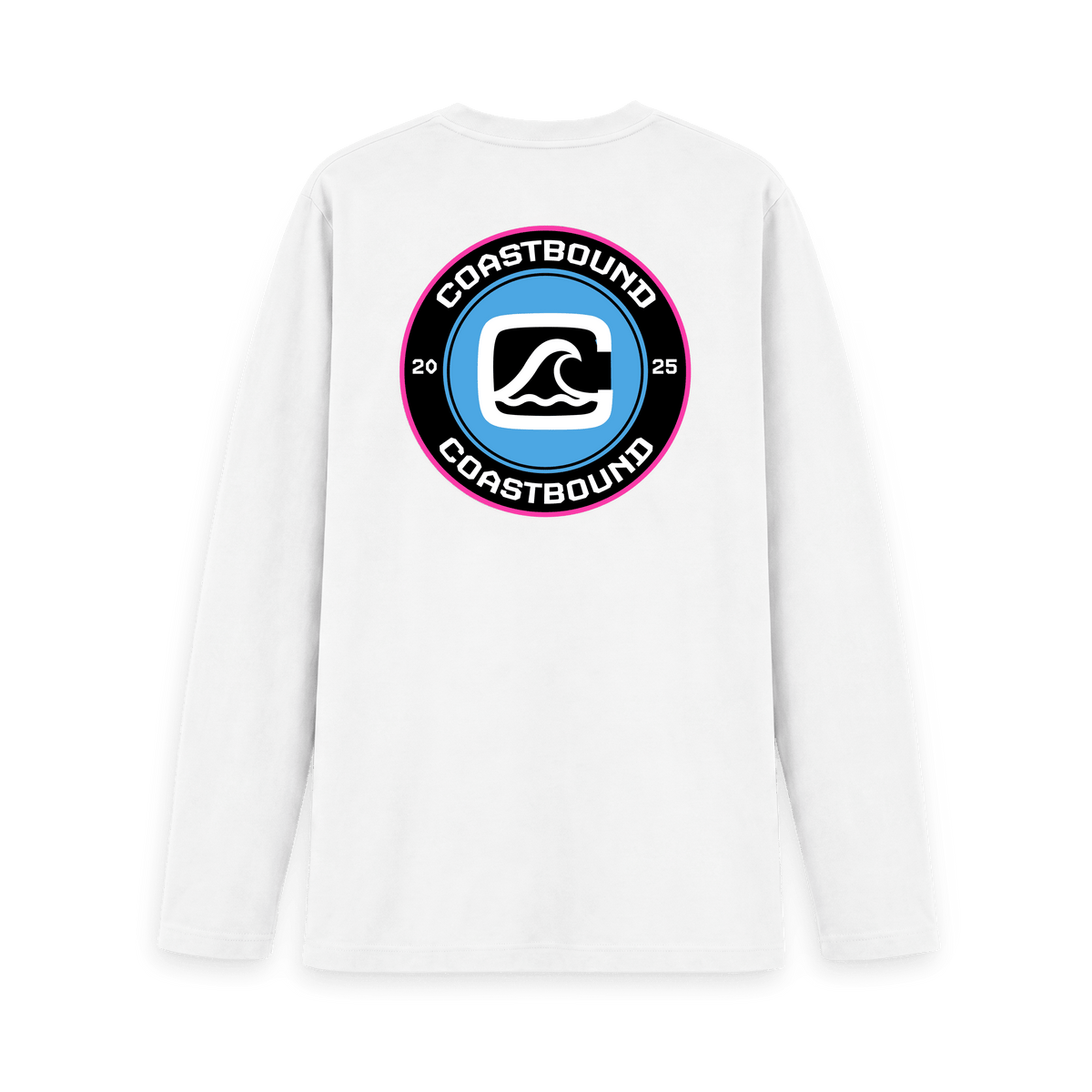 White Printed Long Sleeve T Shirt Back