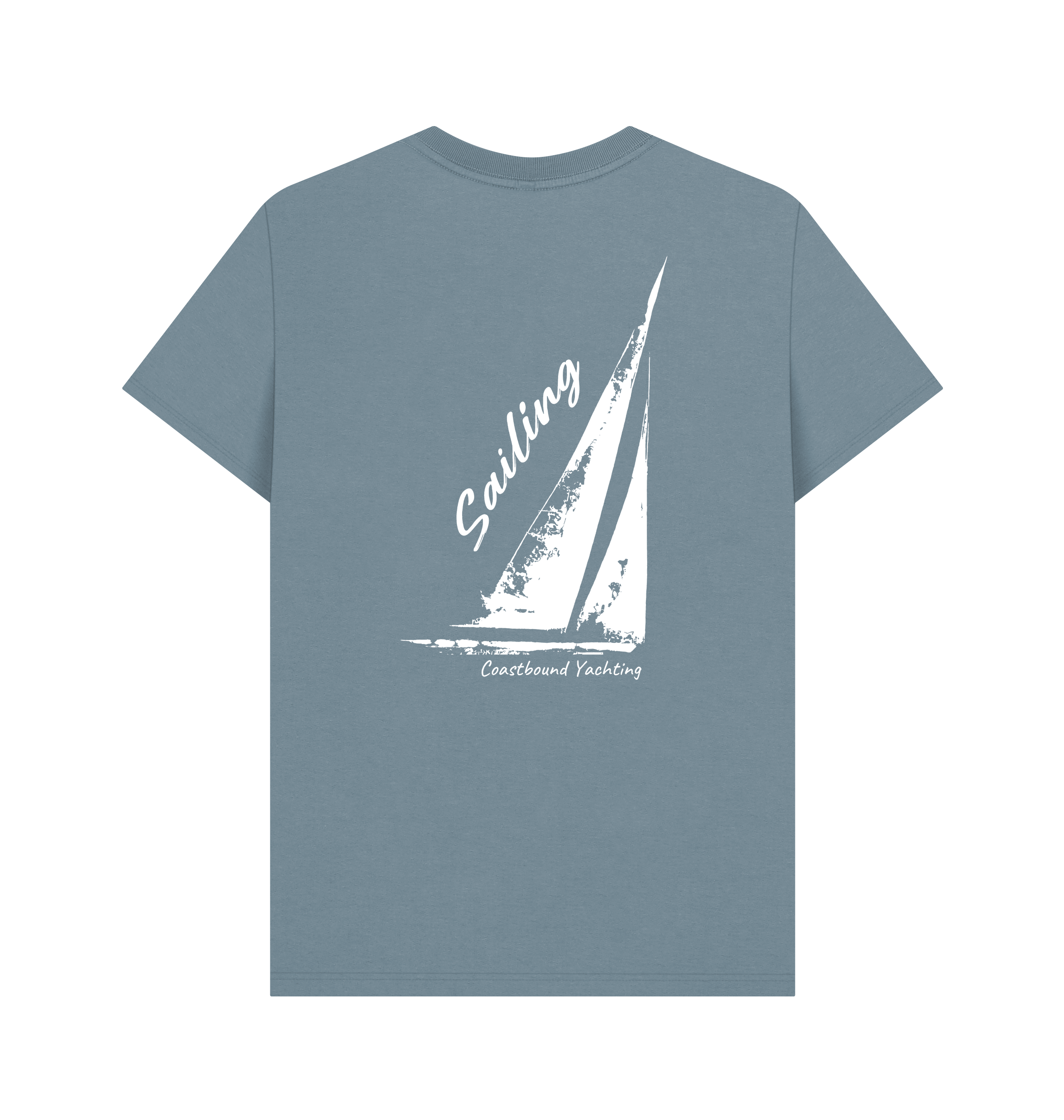 Stone Blue Printed T-shirt Back