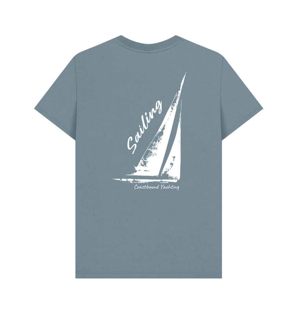 Stone Blue Printed T-shirt Back