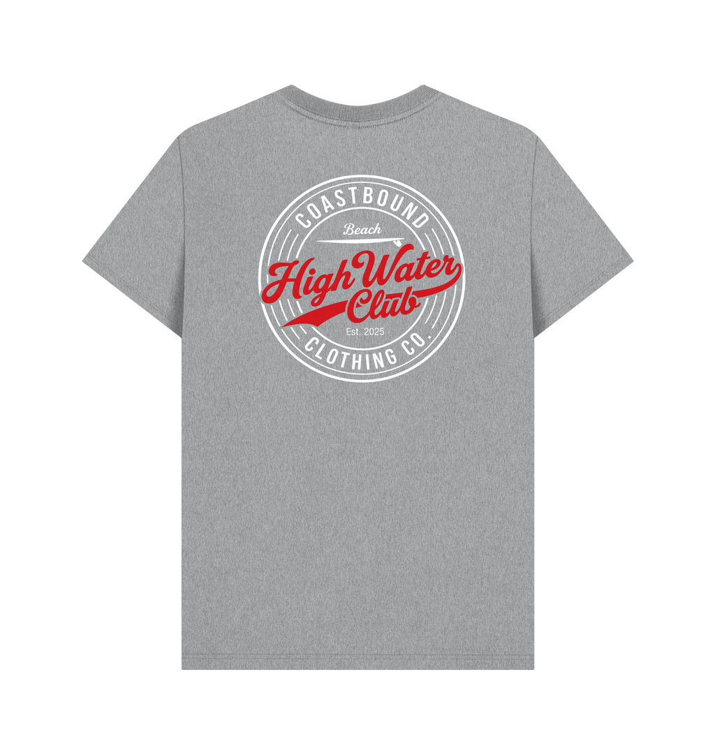 Athletic Grey Printed T-shirt Back