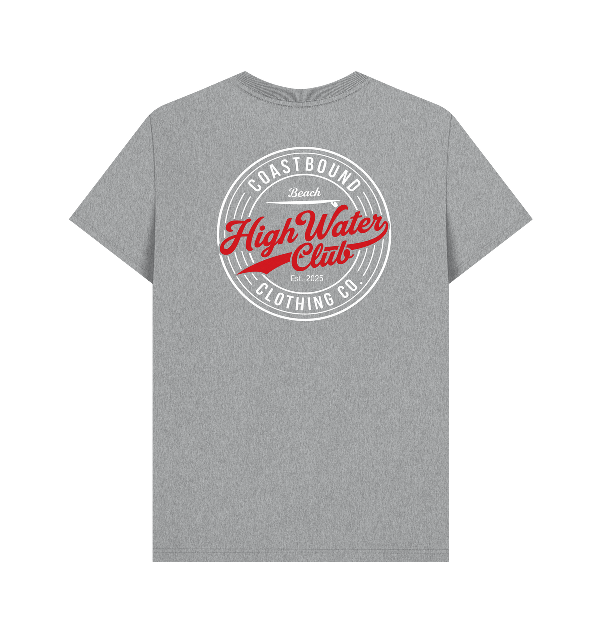 Athletic Grey Printed T-shirt Back