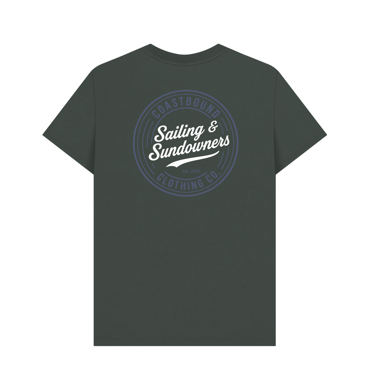 Dark Grey Printed T-shirt Back