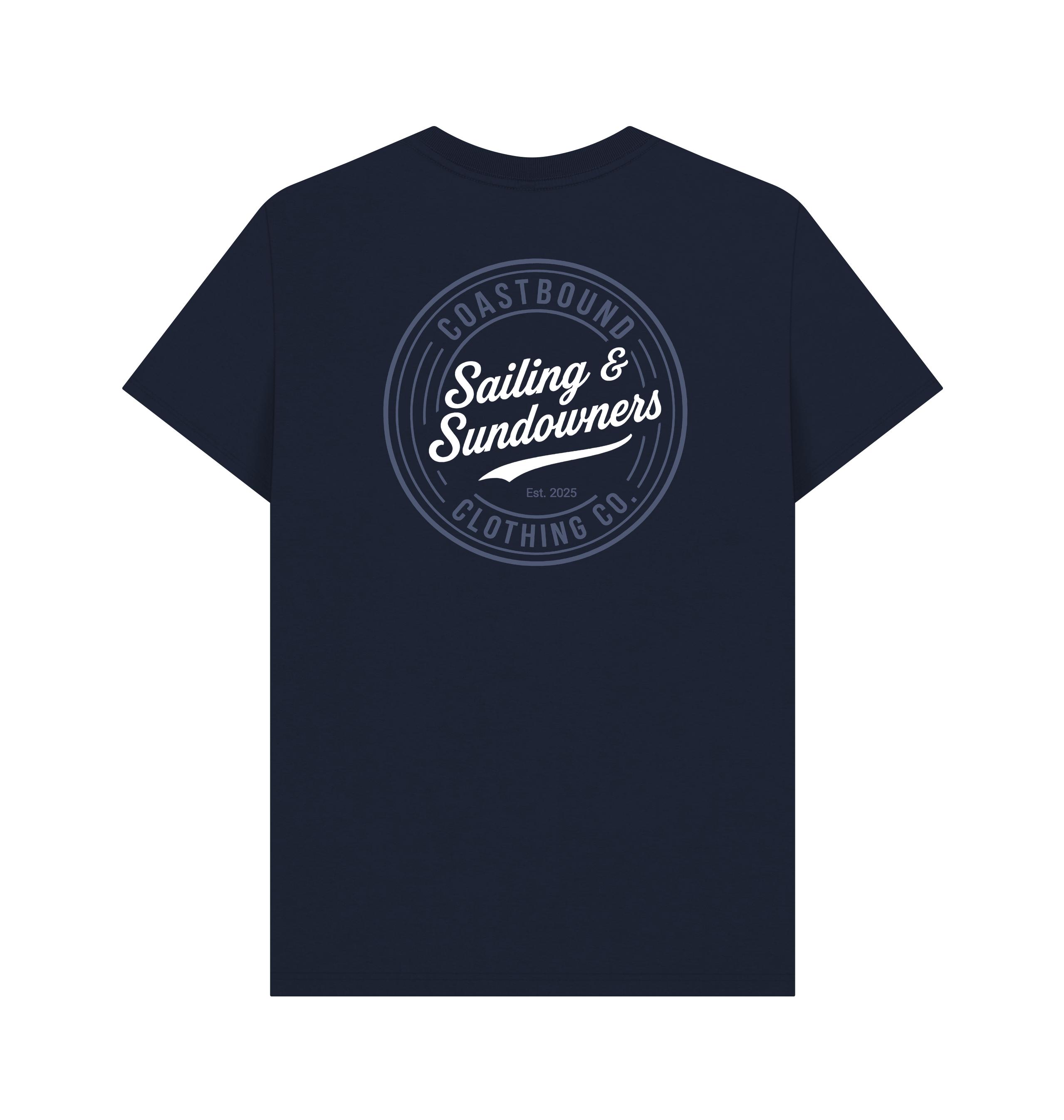 Navy Blue Printed T-shirt Back