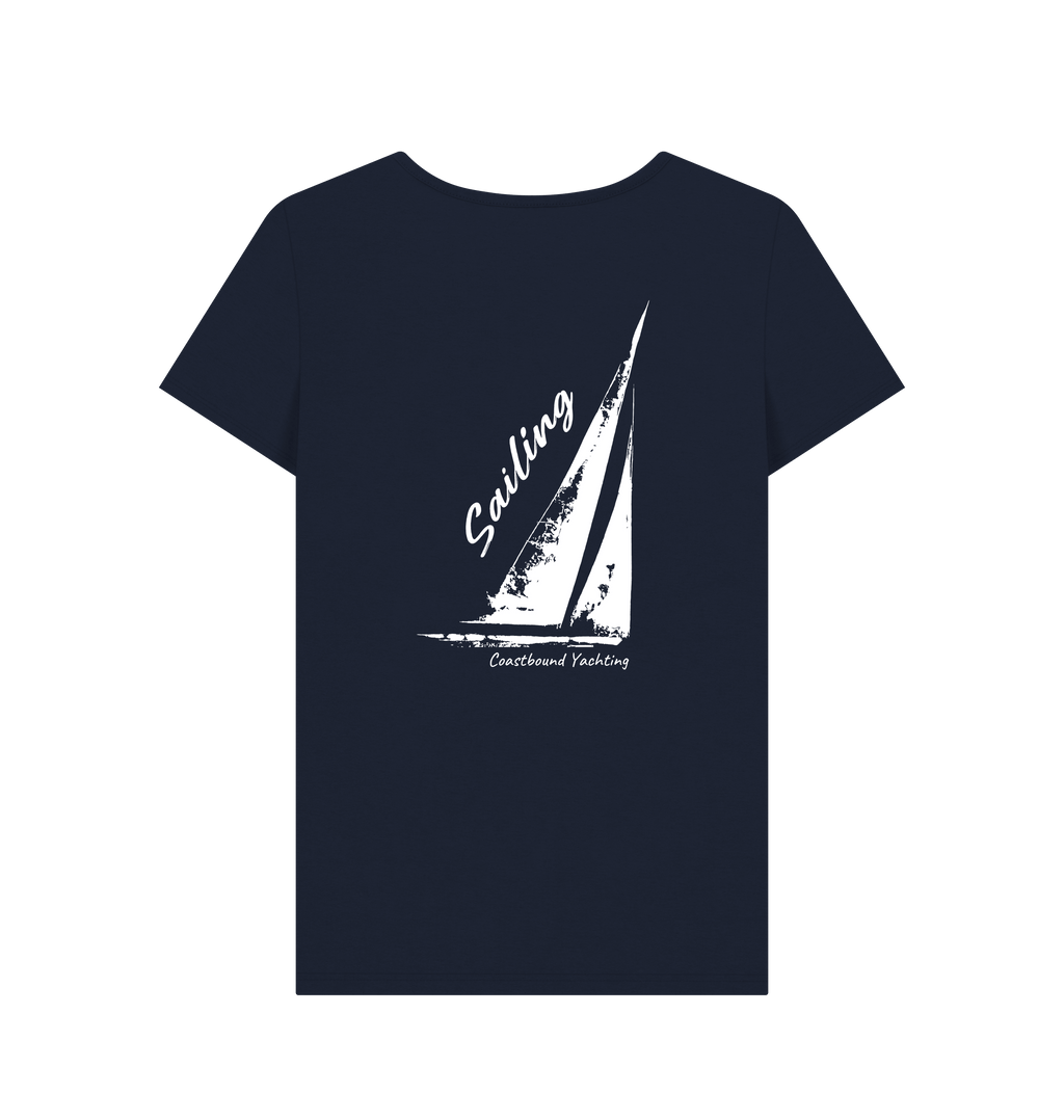 Navy Blue Printed T-shirt Back