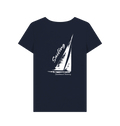 Navy Blue Printed T-shirt Back