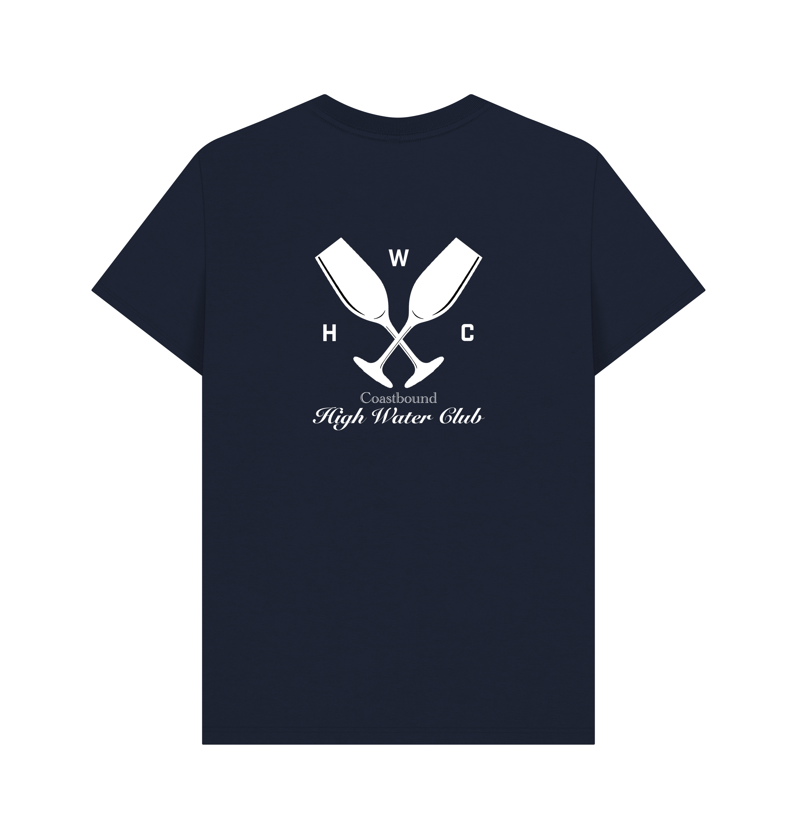 Navy Blue Printed T-shirt Back