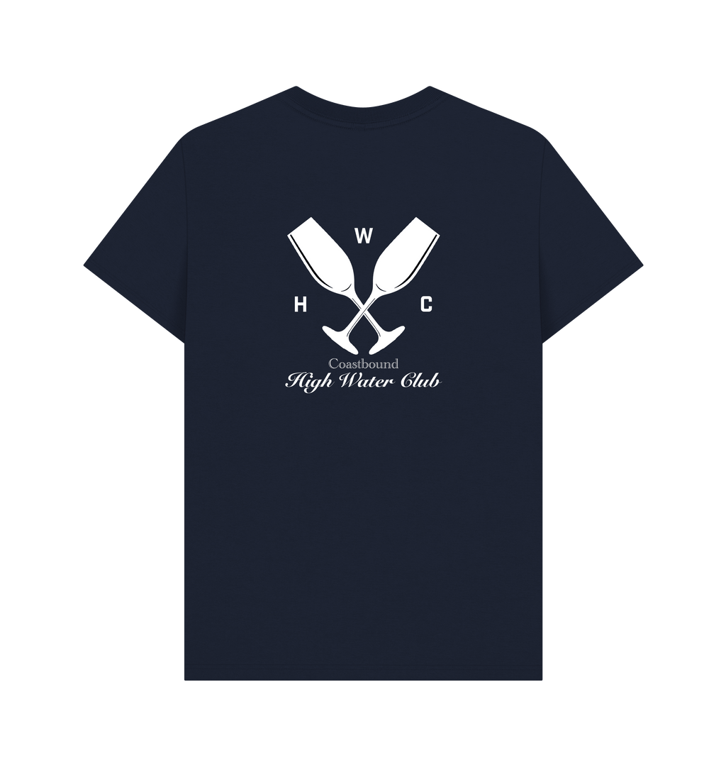 Navy Blue Printed T-shirt Back