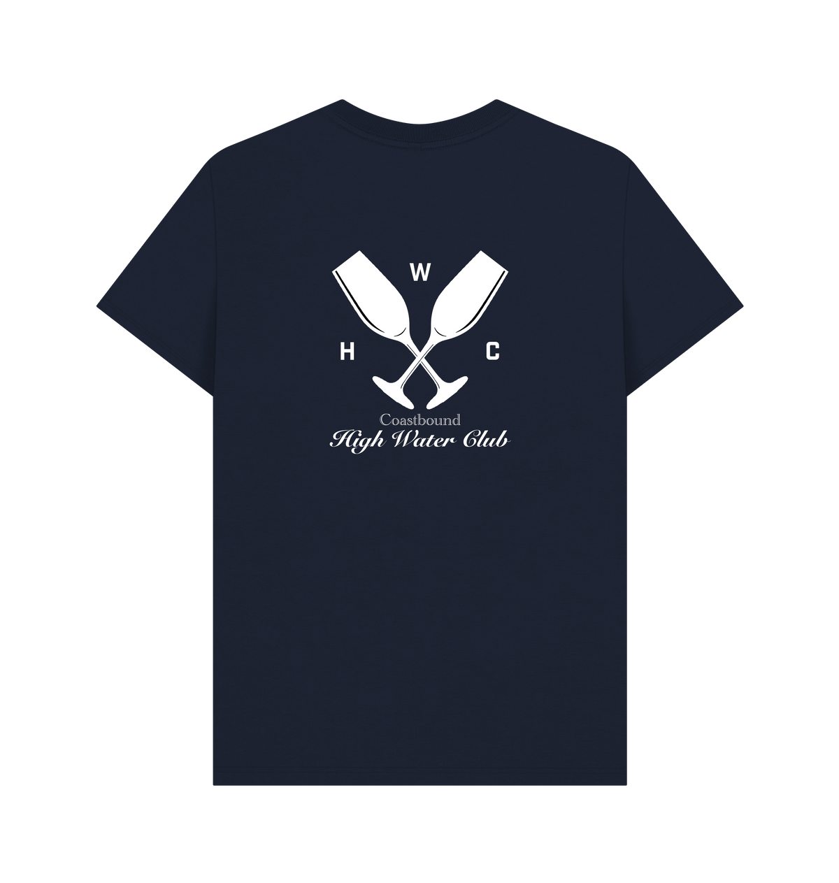 Navy Blue Printed T-shirt Back