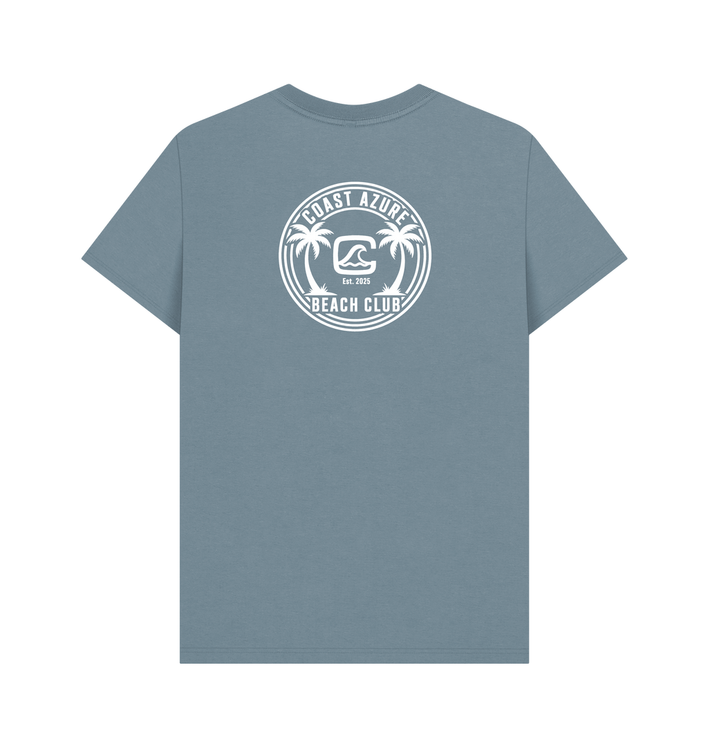 Stone Blue Printed T-shirt Back