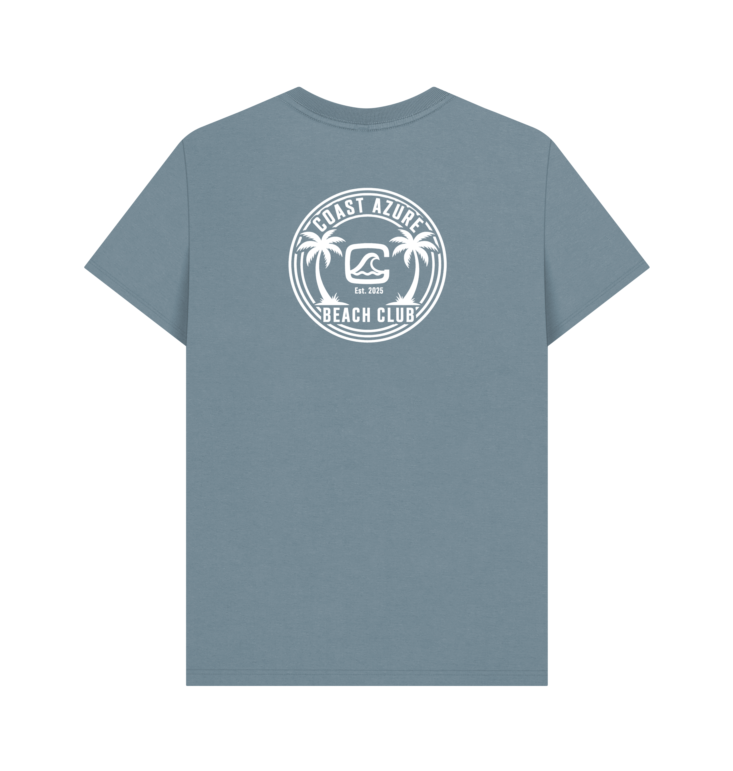 Stone Blue Printed T-shirt Back