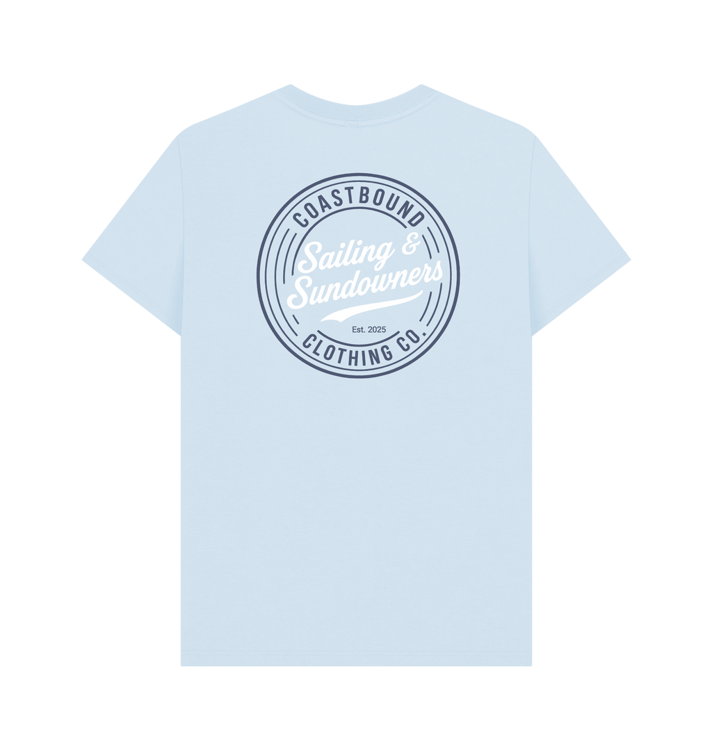 Sky Blue Printed T-shirt Back