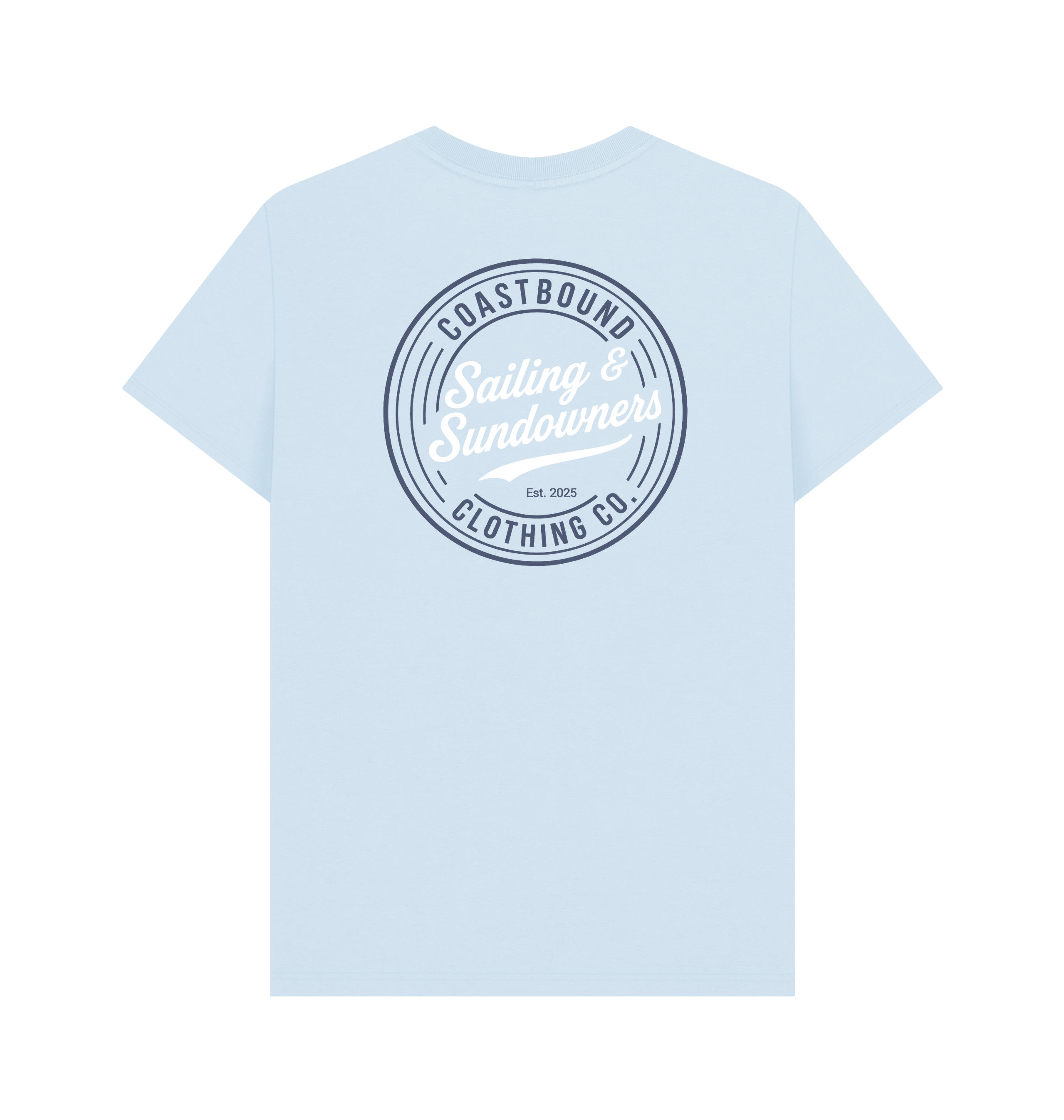 Sky Blue Printed T-shirt Back