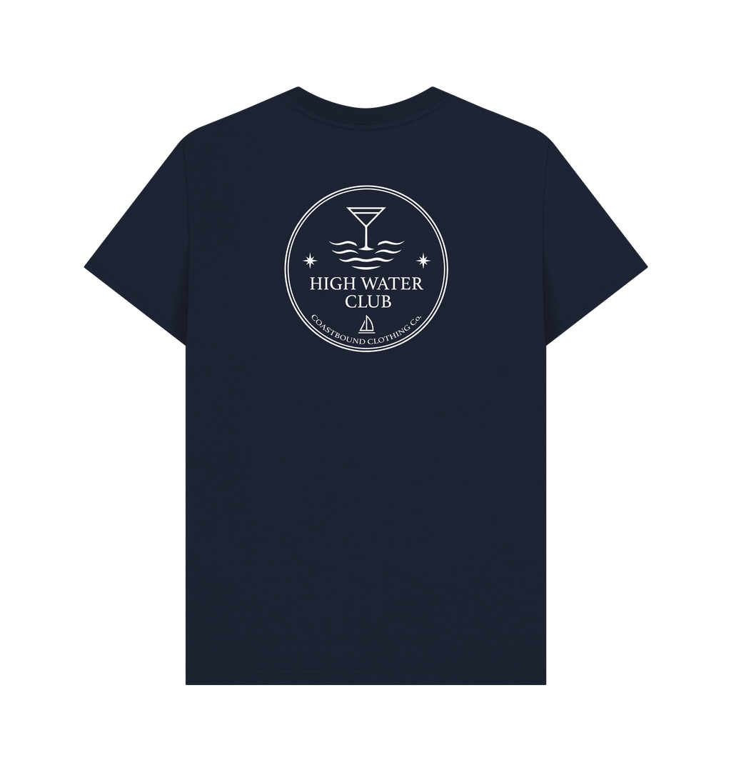 Navy Blue Printed T-shirt Back