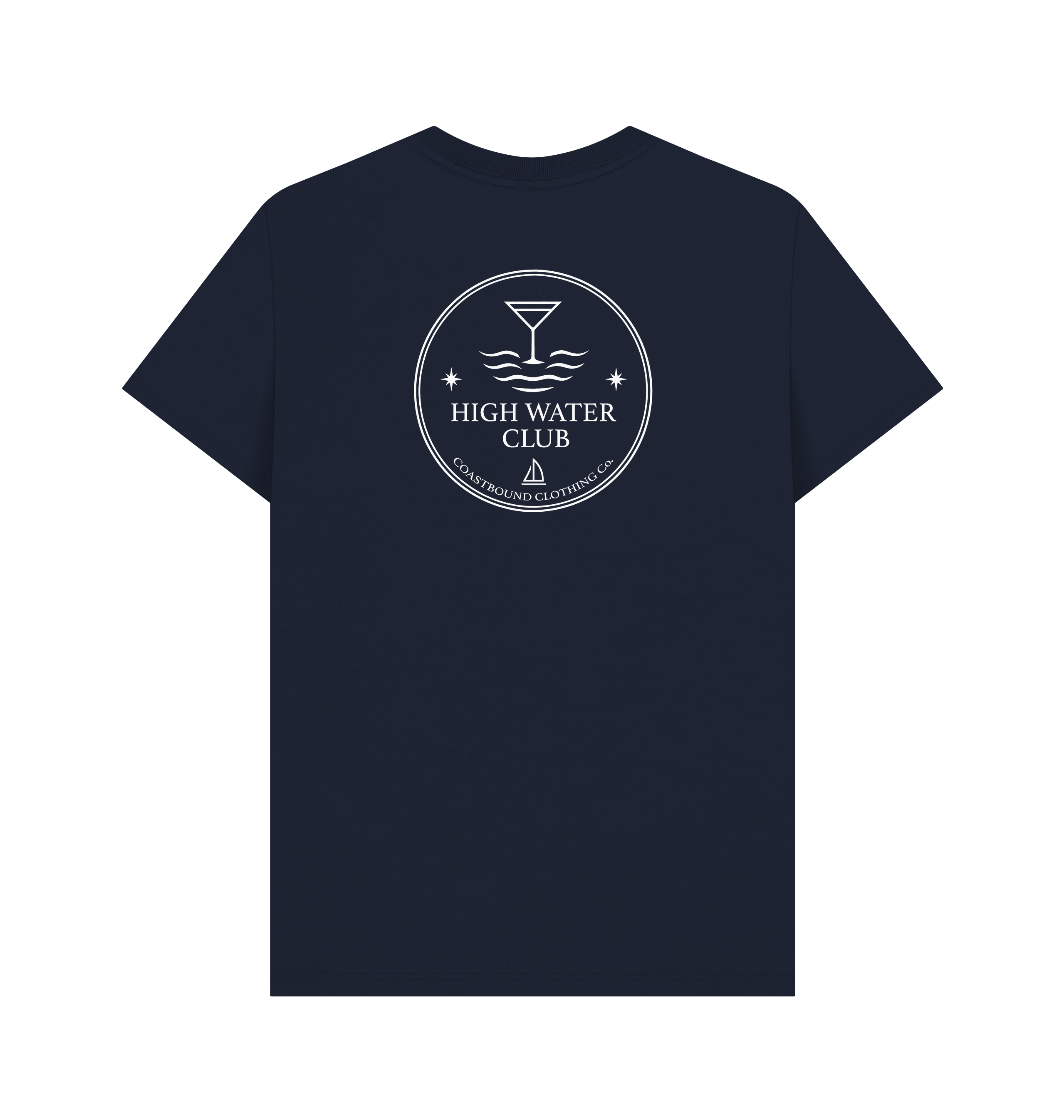 Navy Blue Printed T-shirt Back
