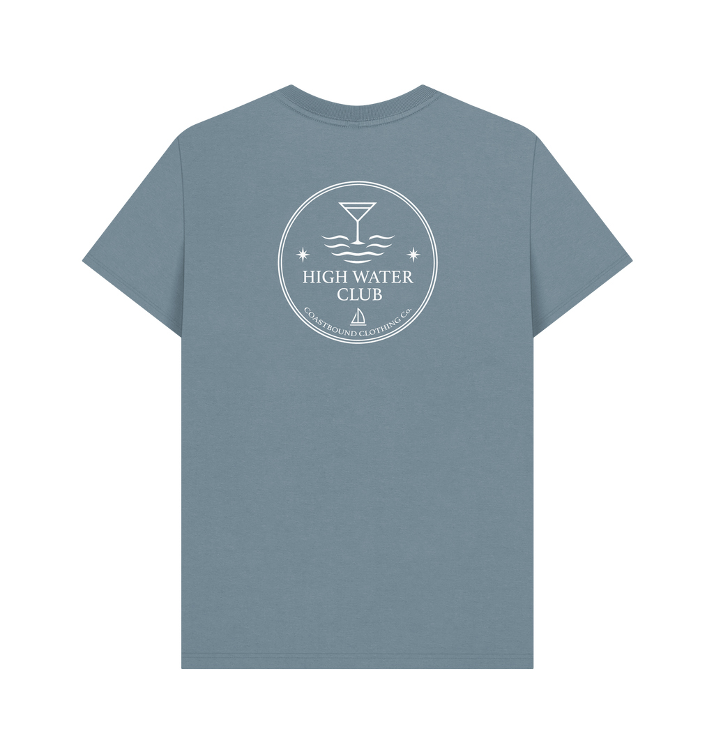 Stone Blue Printed T-shirt Back