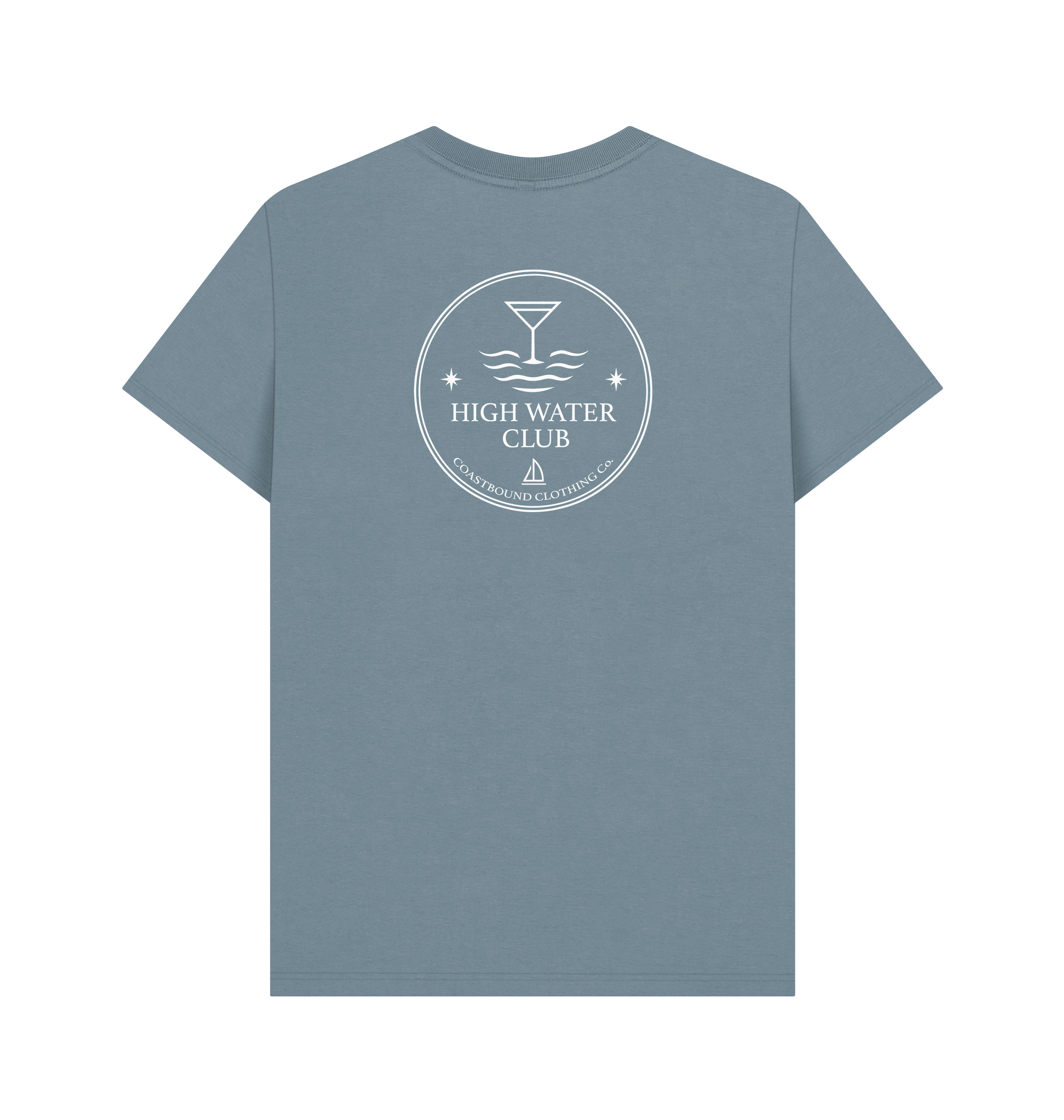 Stone Blue Printed T-shirt Back