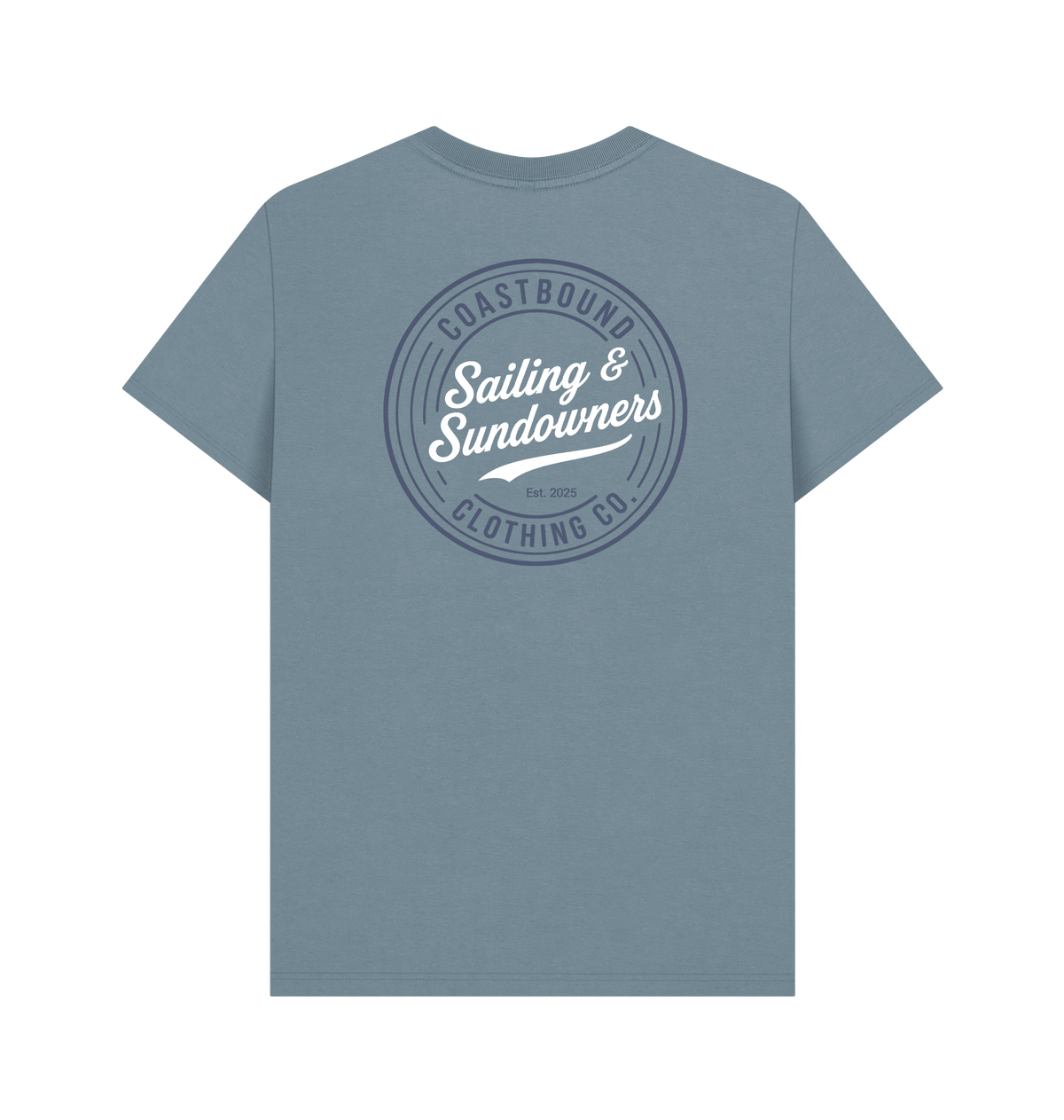 Stone Blue Printed T-shirt Back