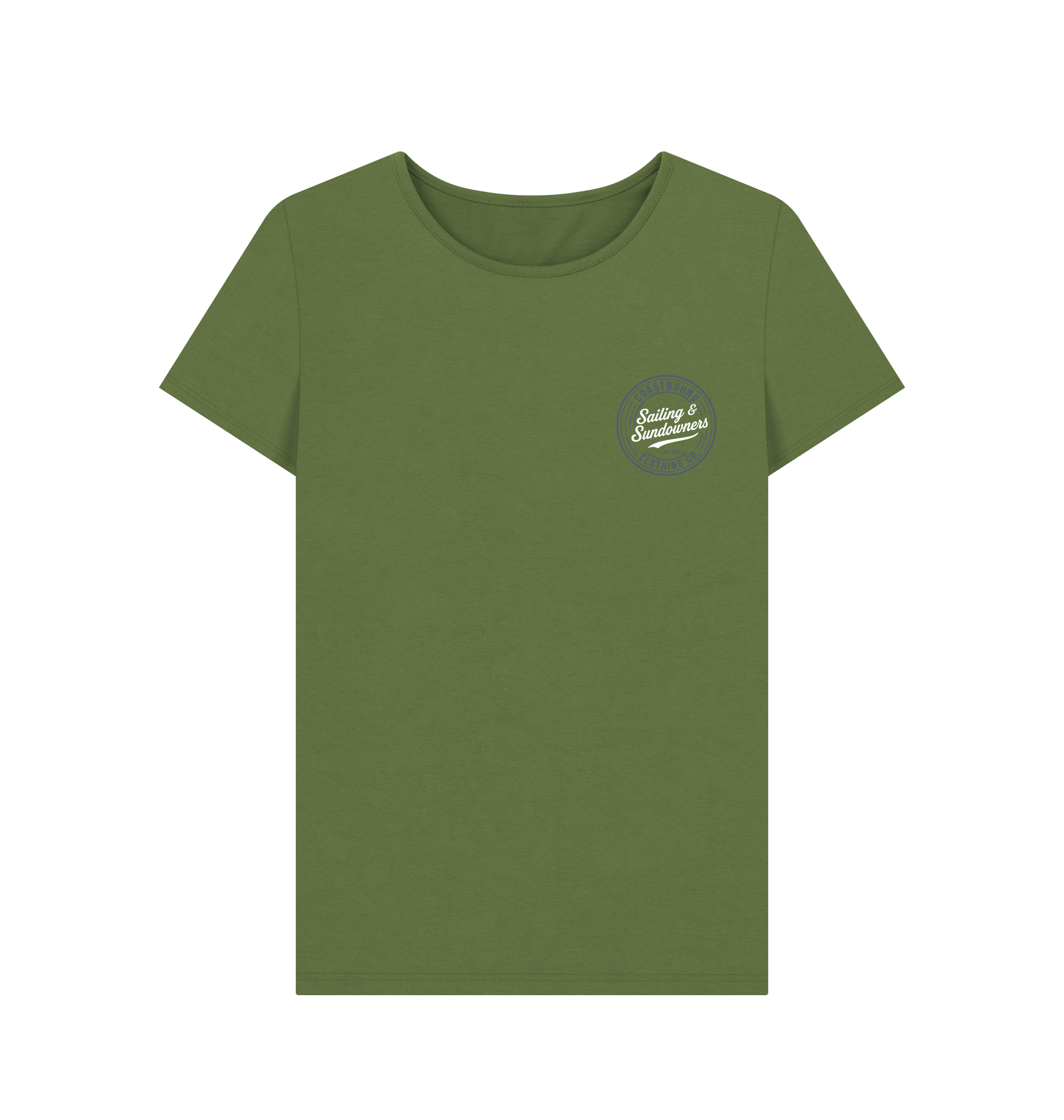 Khaki Printed T-shirt Front