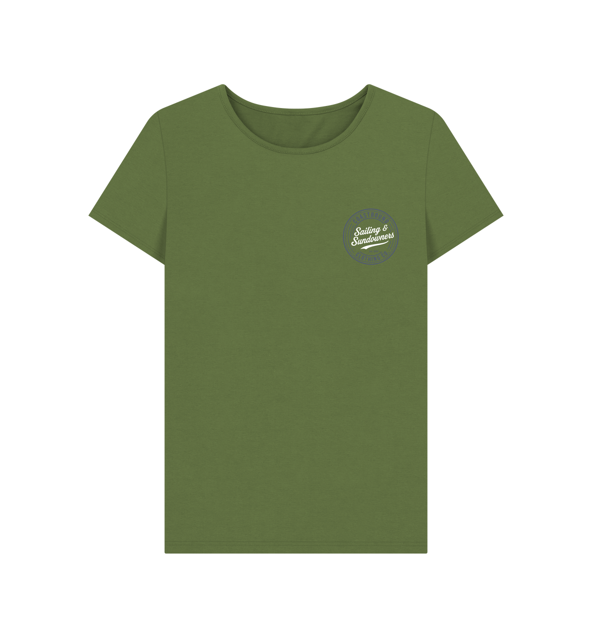 Khaki Printed T-shirt Front