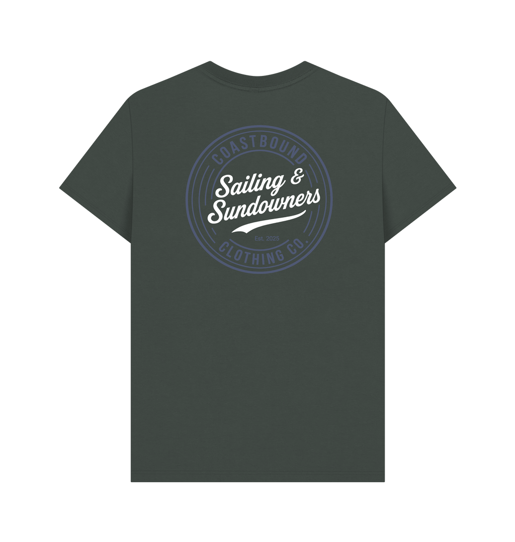 Dark Grey Printed T-shirt Back