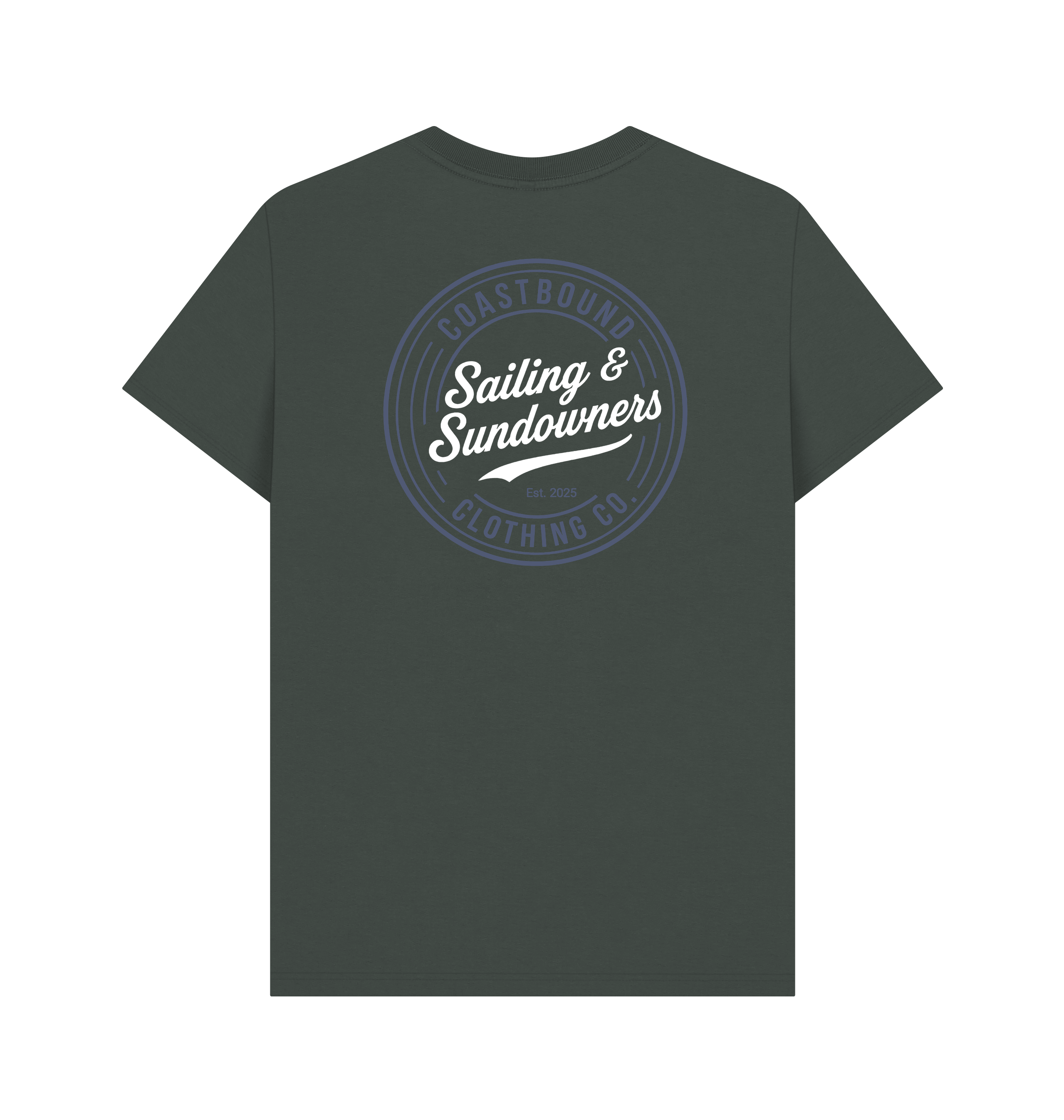 Dark Grey Printed T-shirt Back