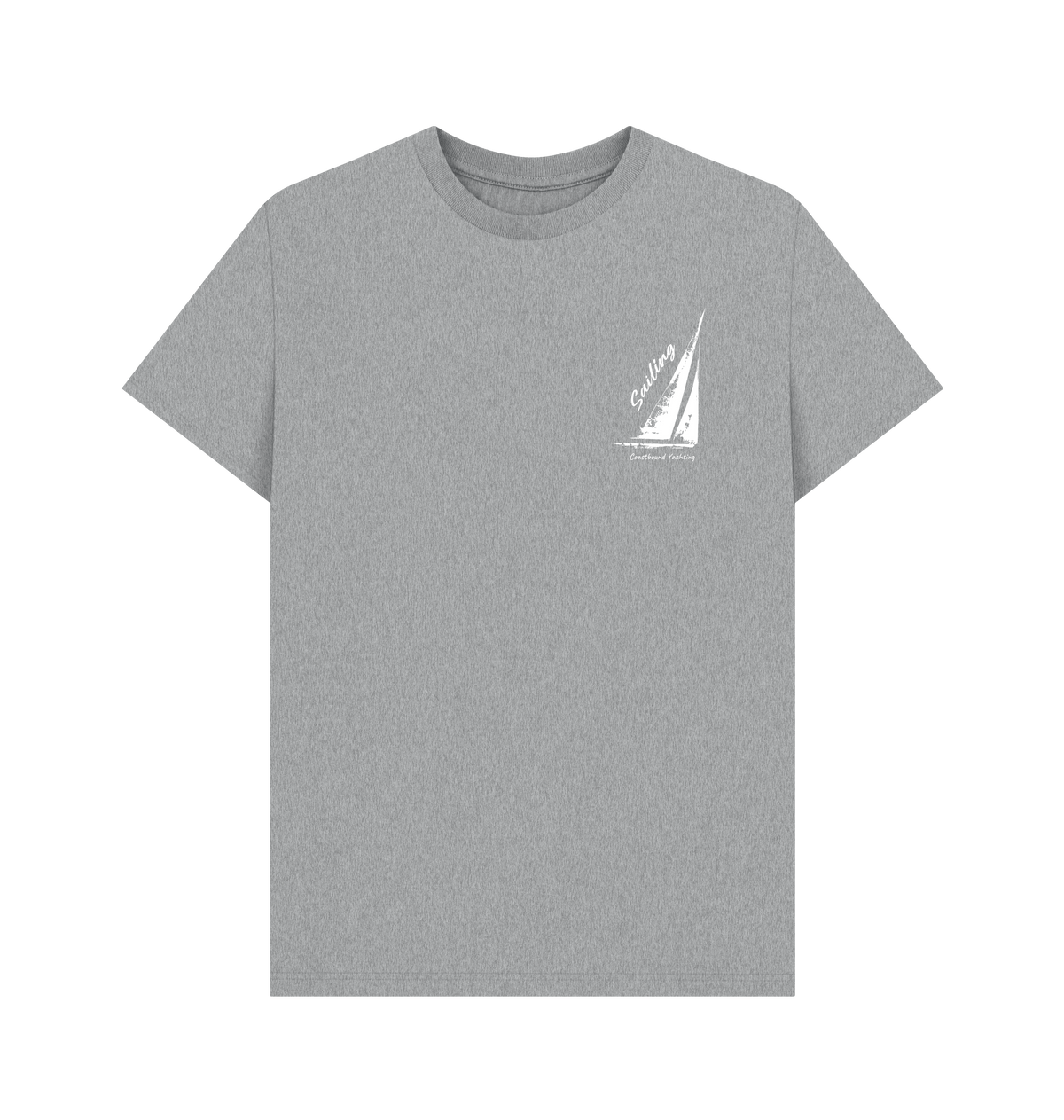 Athletic Grey Printed T-shirt Front