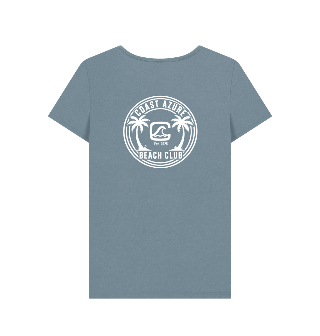 Stone Blue Printed T-shirt Back
