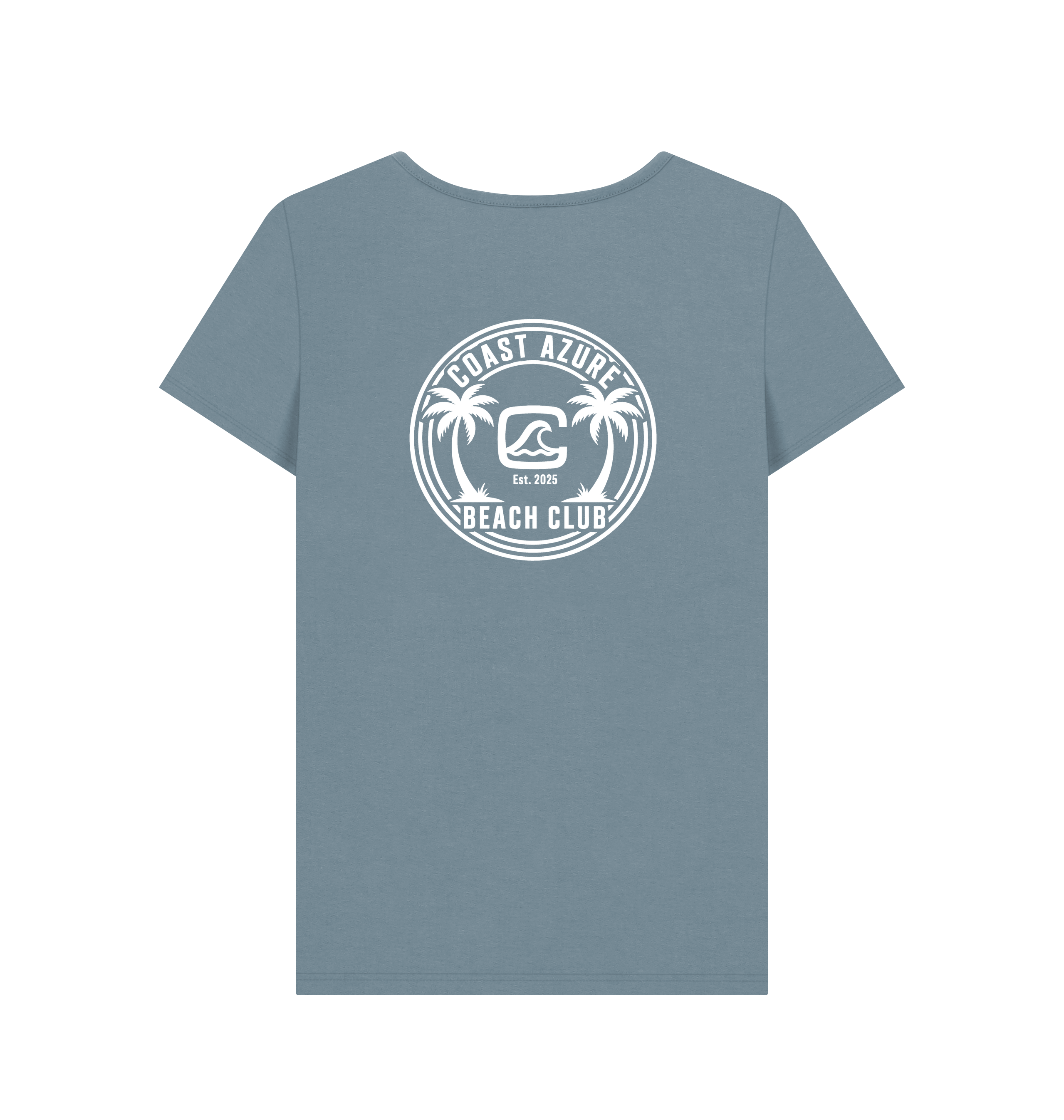 Stone Blue Printed T-shirt Back