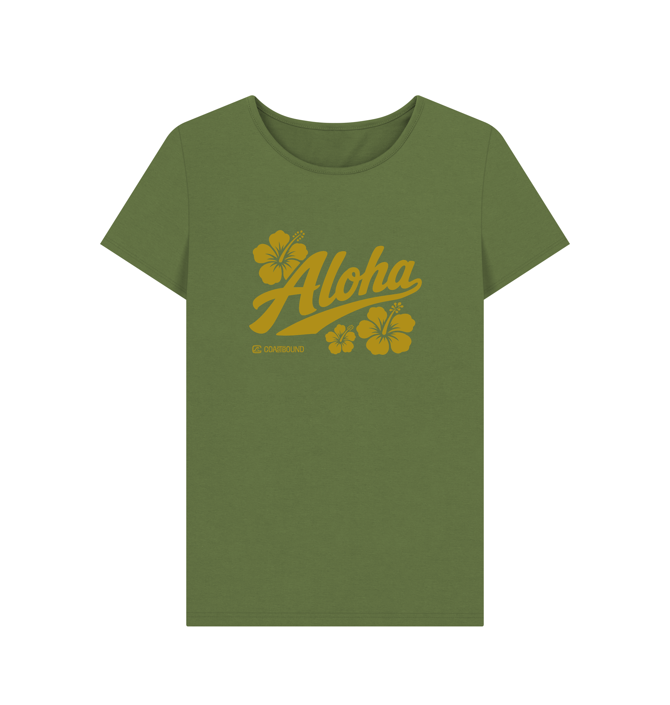 Khaki Printed T-shirt Front