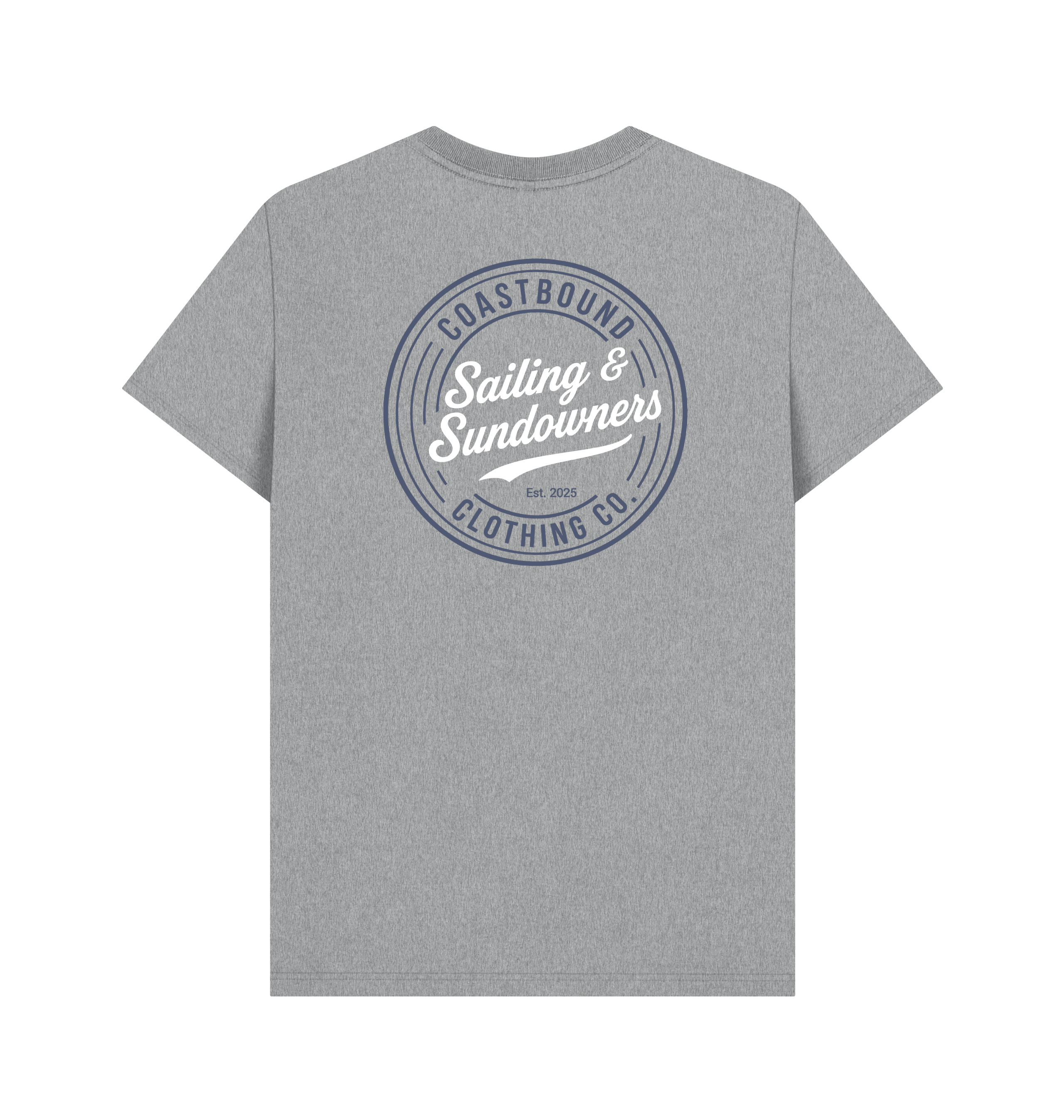 Athletic Grey Printed T-shirt Back