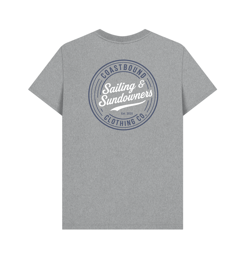 Athletic Grey Printed T-shirt Back