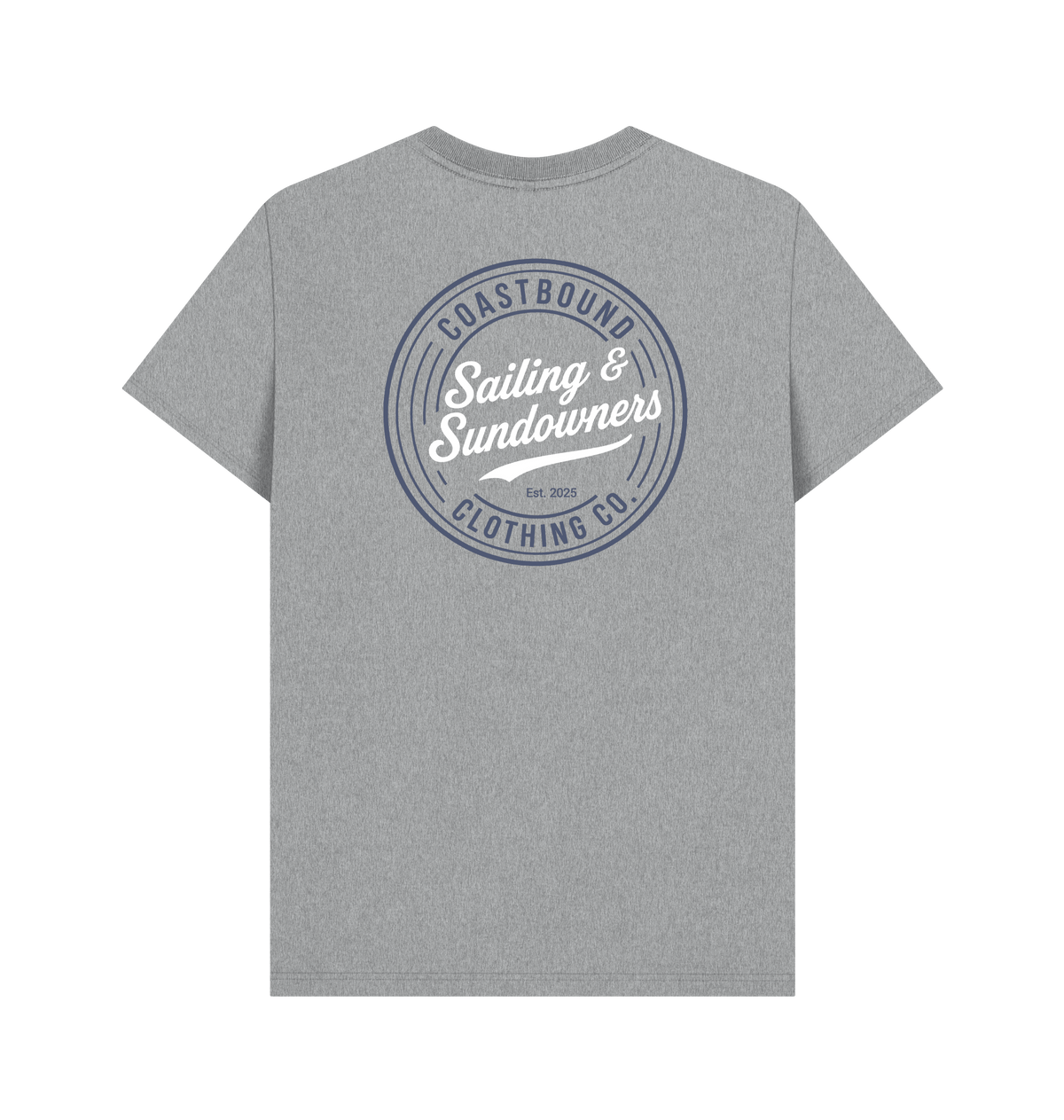 Athletic Grey Printed T-shirt Back