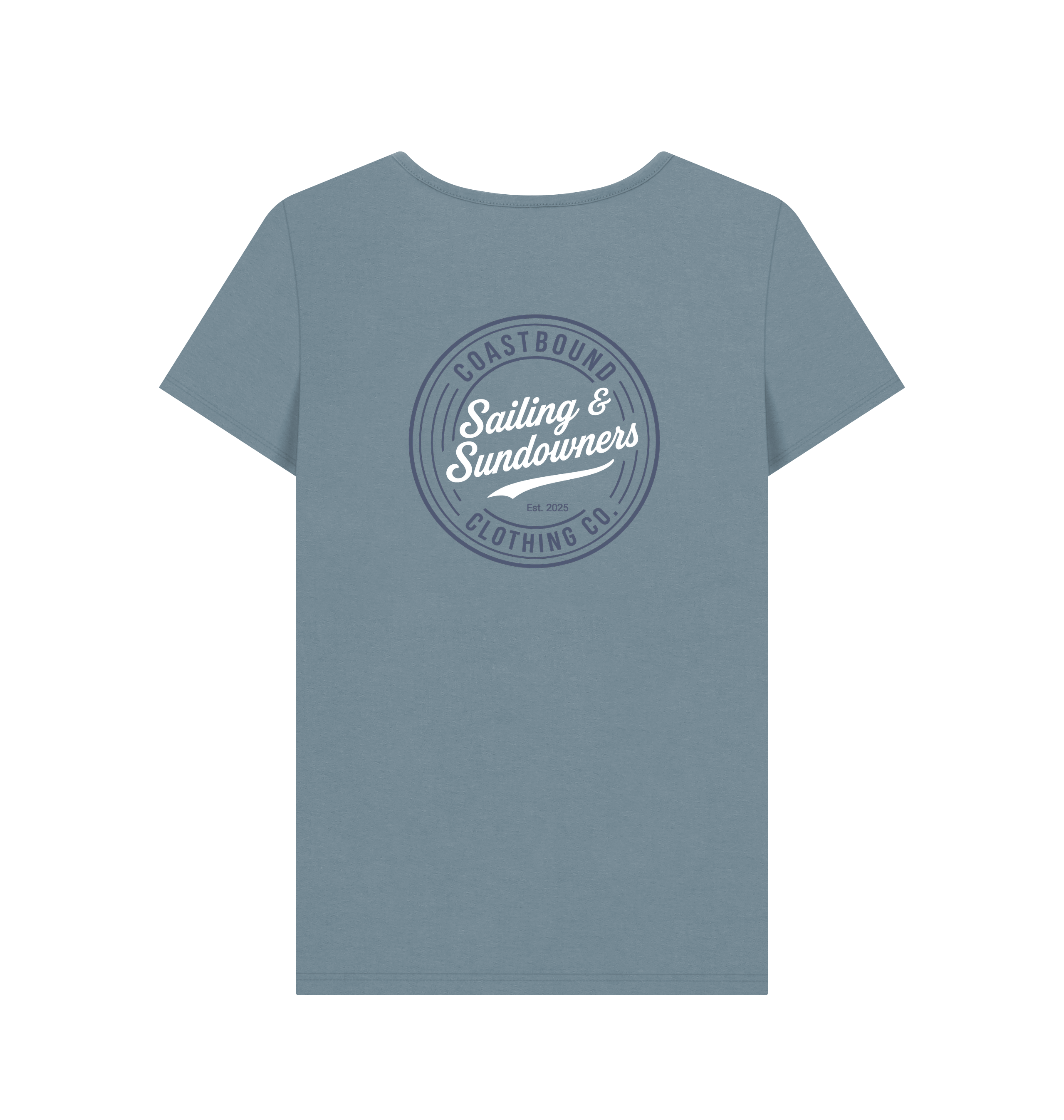 Stone Blue Printed T-shirt Back