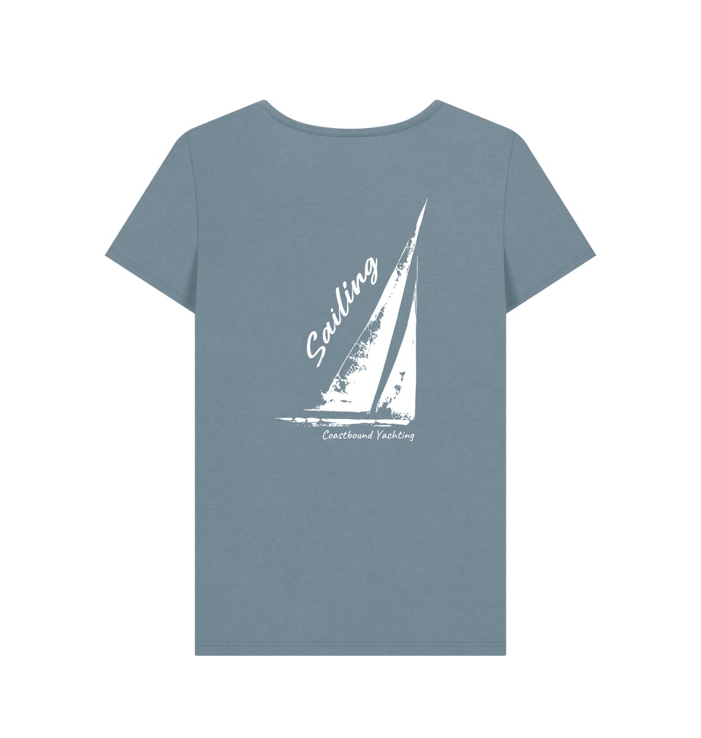 Stone Blue Printed T-shirt Back