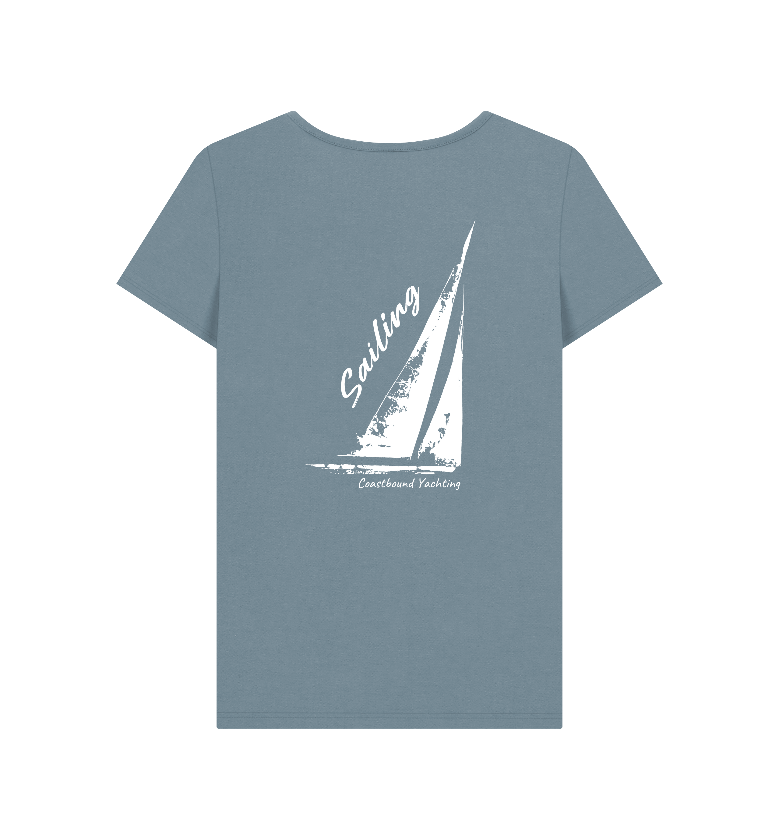 Stone Blue Printed T-shirt Back