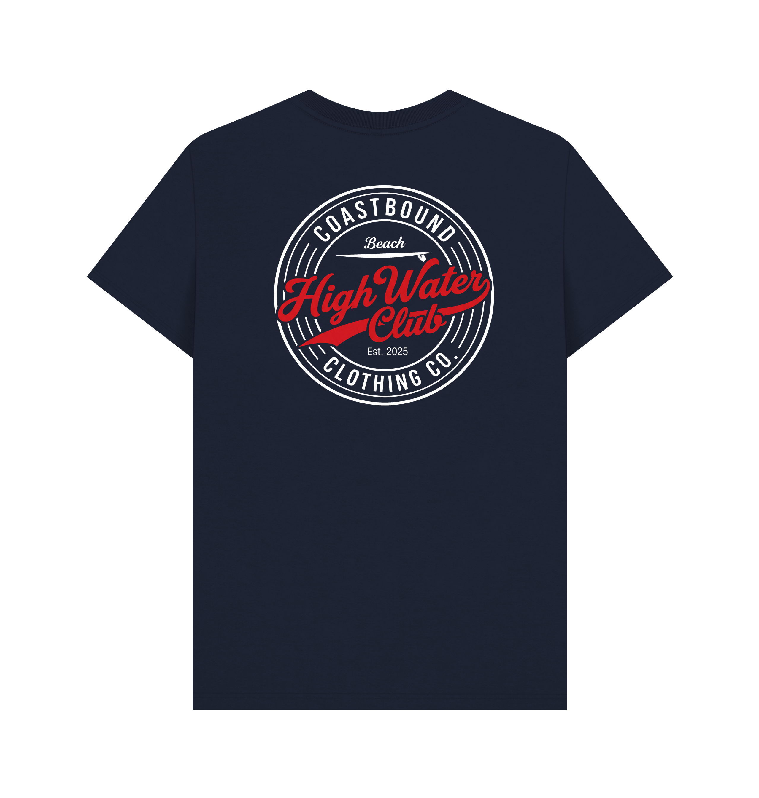 Navy Blue Printed T-shirt Back