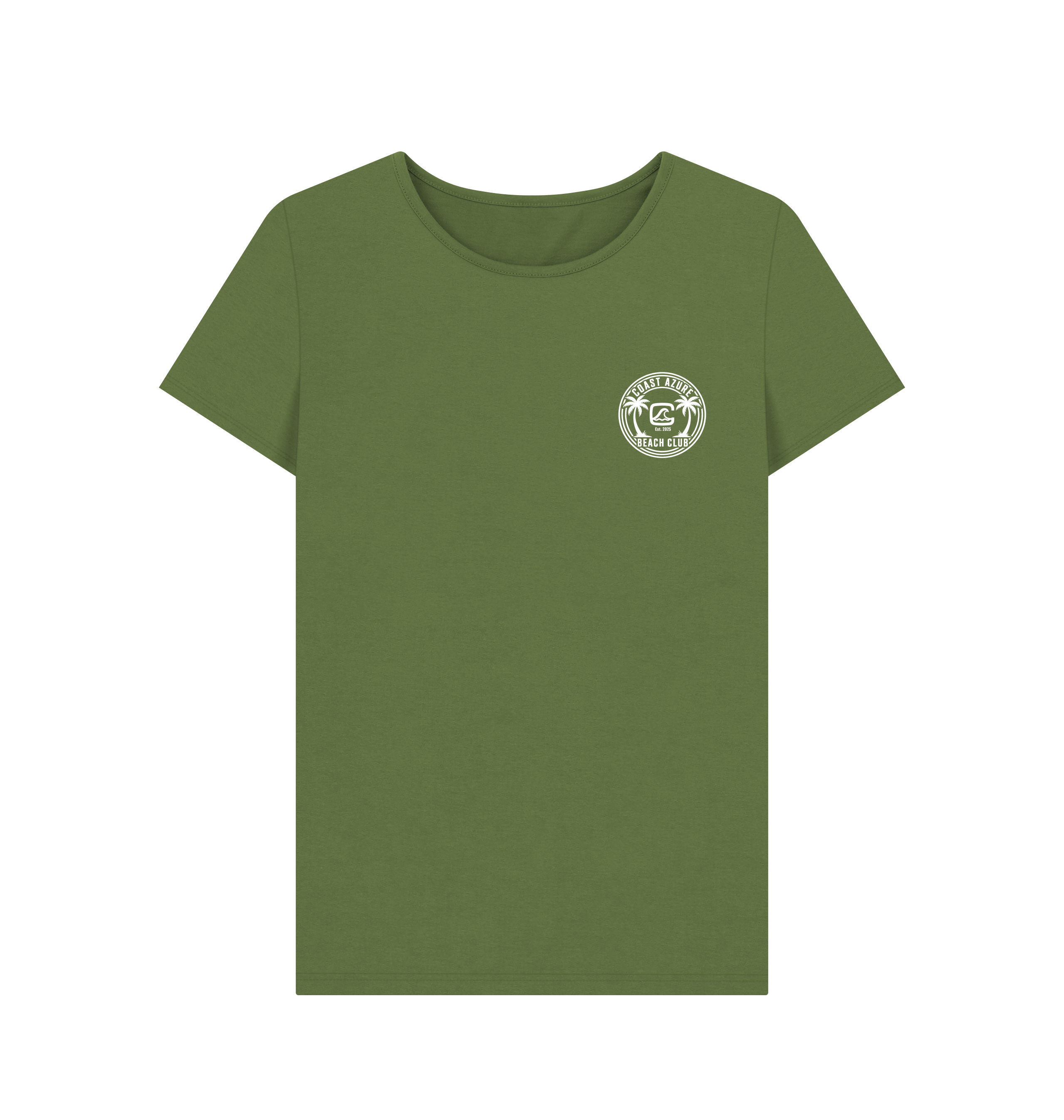 Khaki Printed T-shirt Front