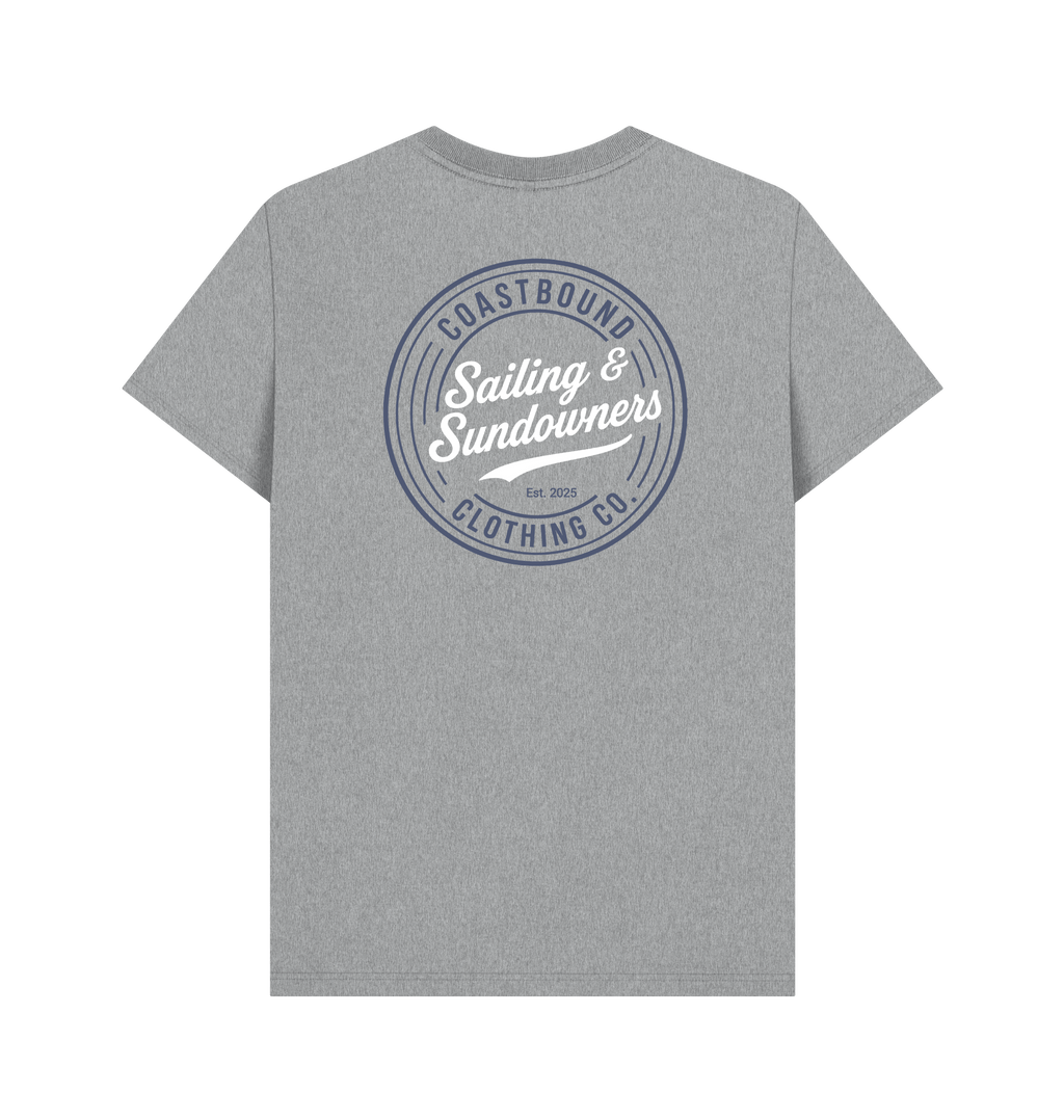 Athletic Grey Printed T-shirt Back