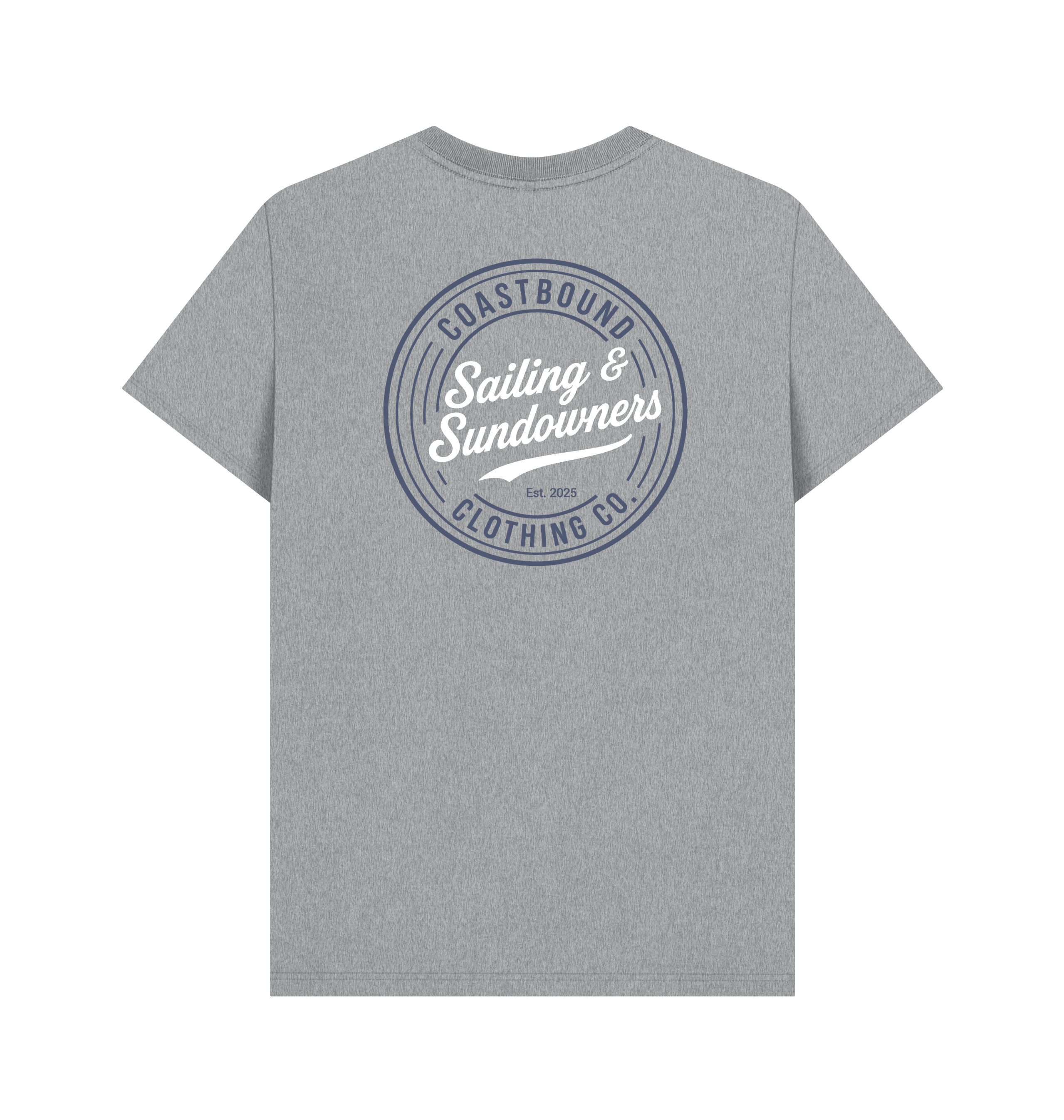 Athletic Grey Printed T-shirt Back