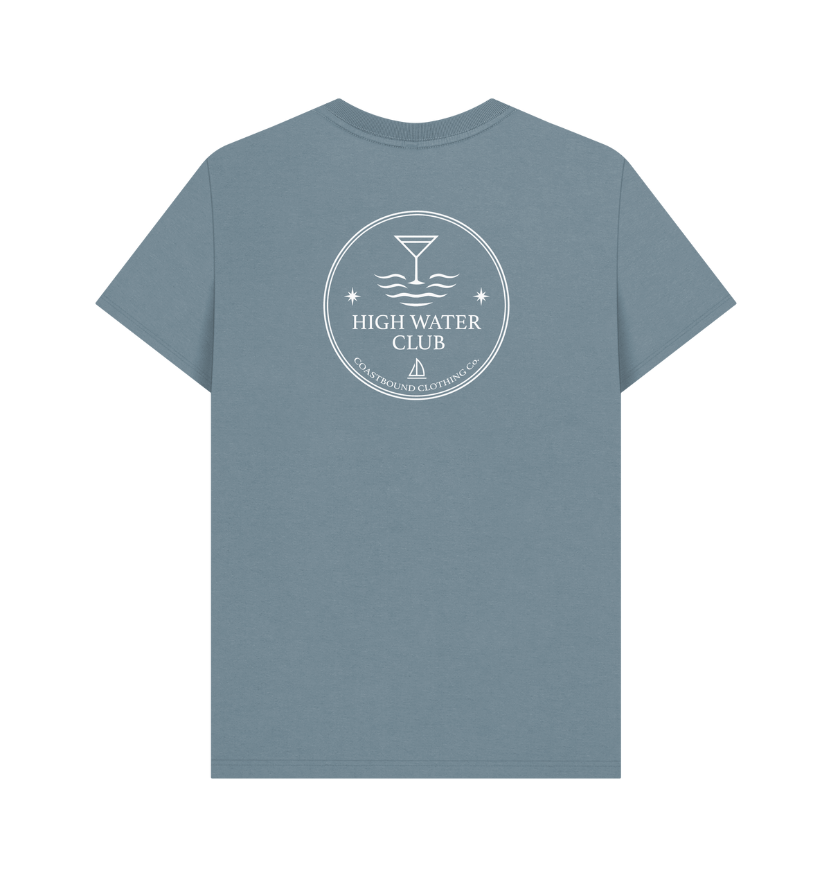 Stone Blue Printed T-shirt Back