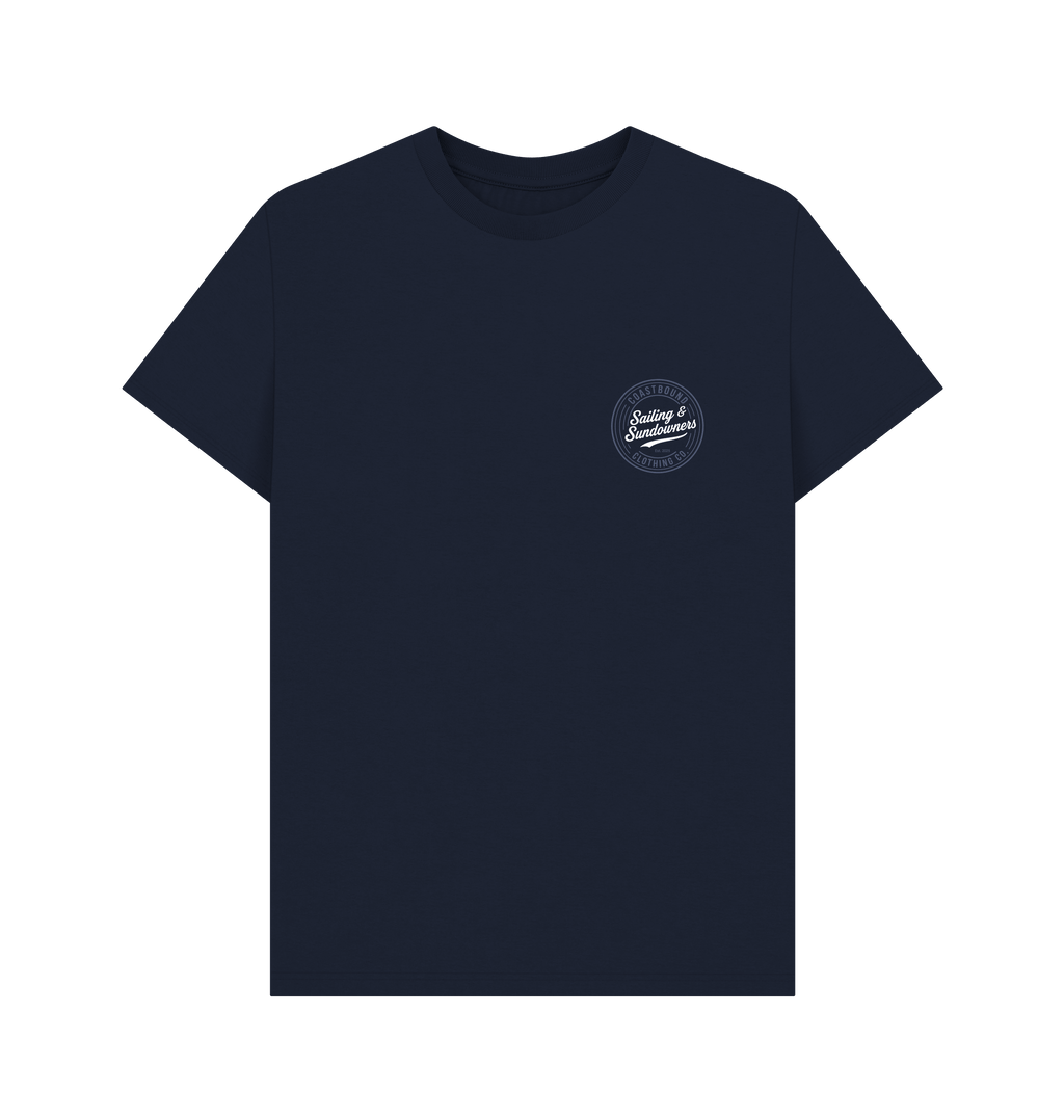 Navy Blue Printed T-shirt Front