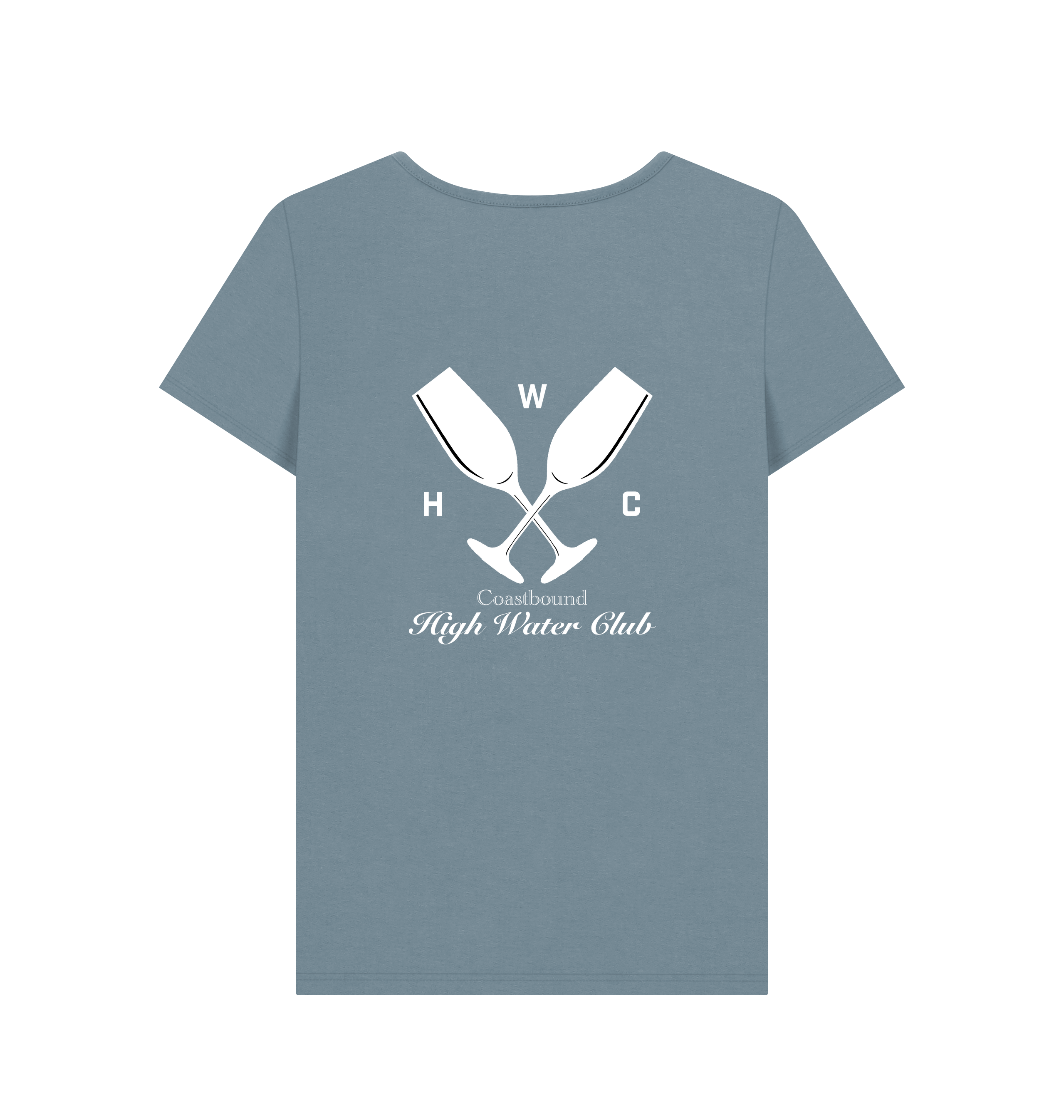 Stone Blue Printed T-shirt Back