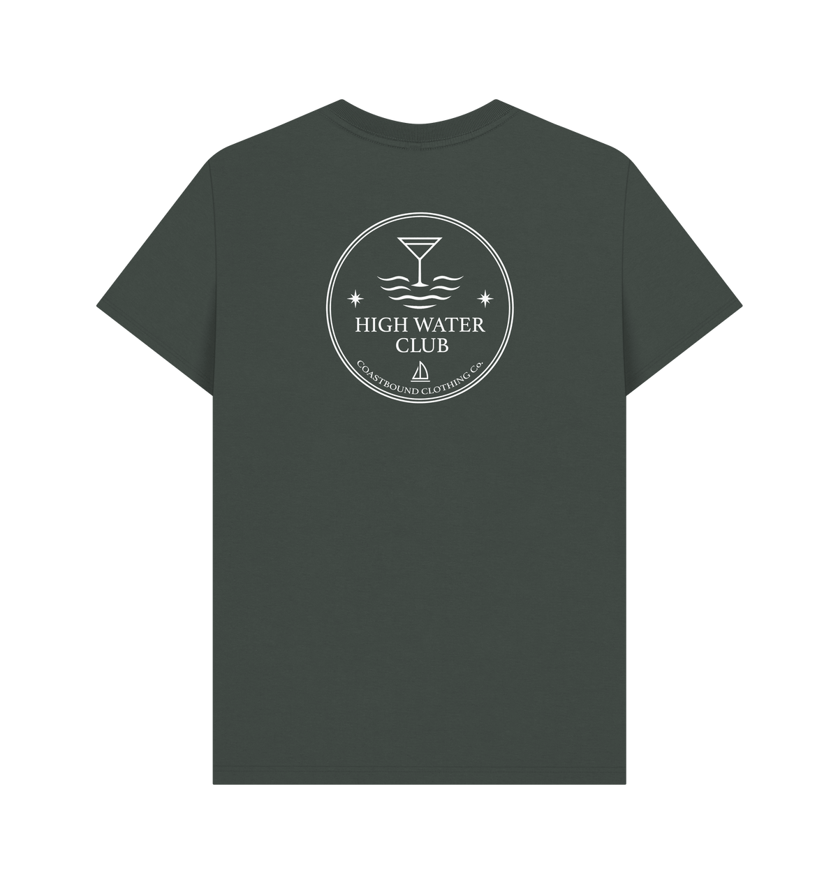 Dark Grey Printed T-shirt Back