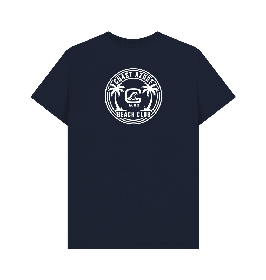 Navy Blue Printed T-shirt Back