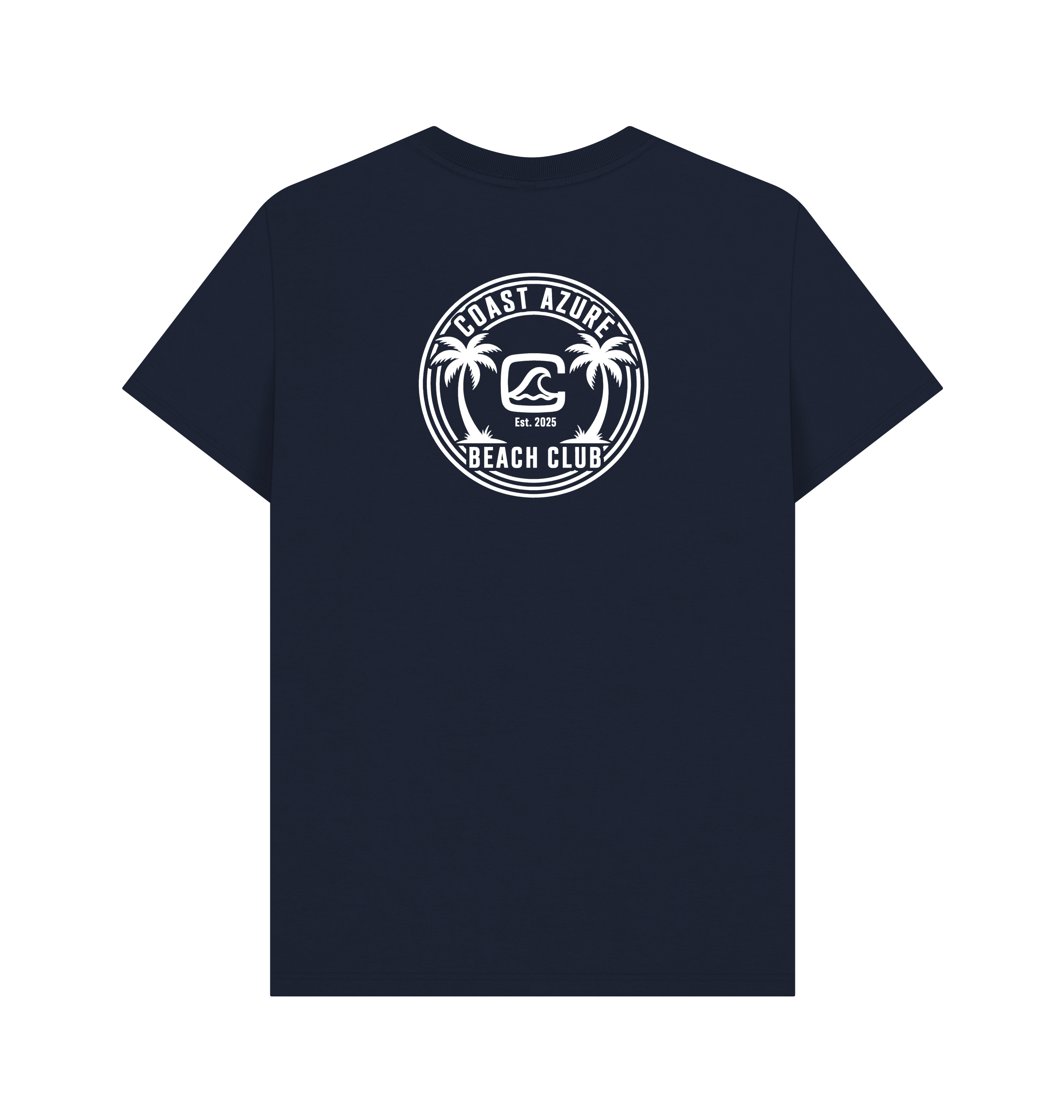 Navy Blue Printed T-shirt Back