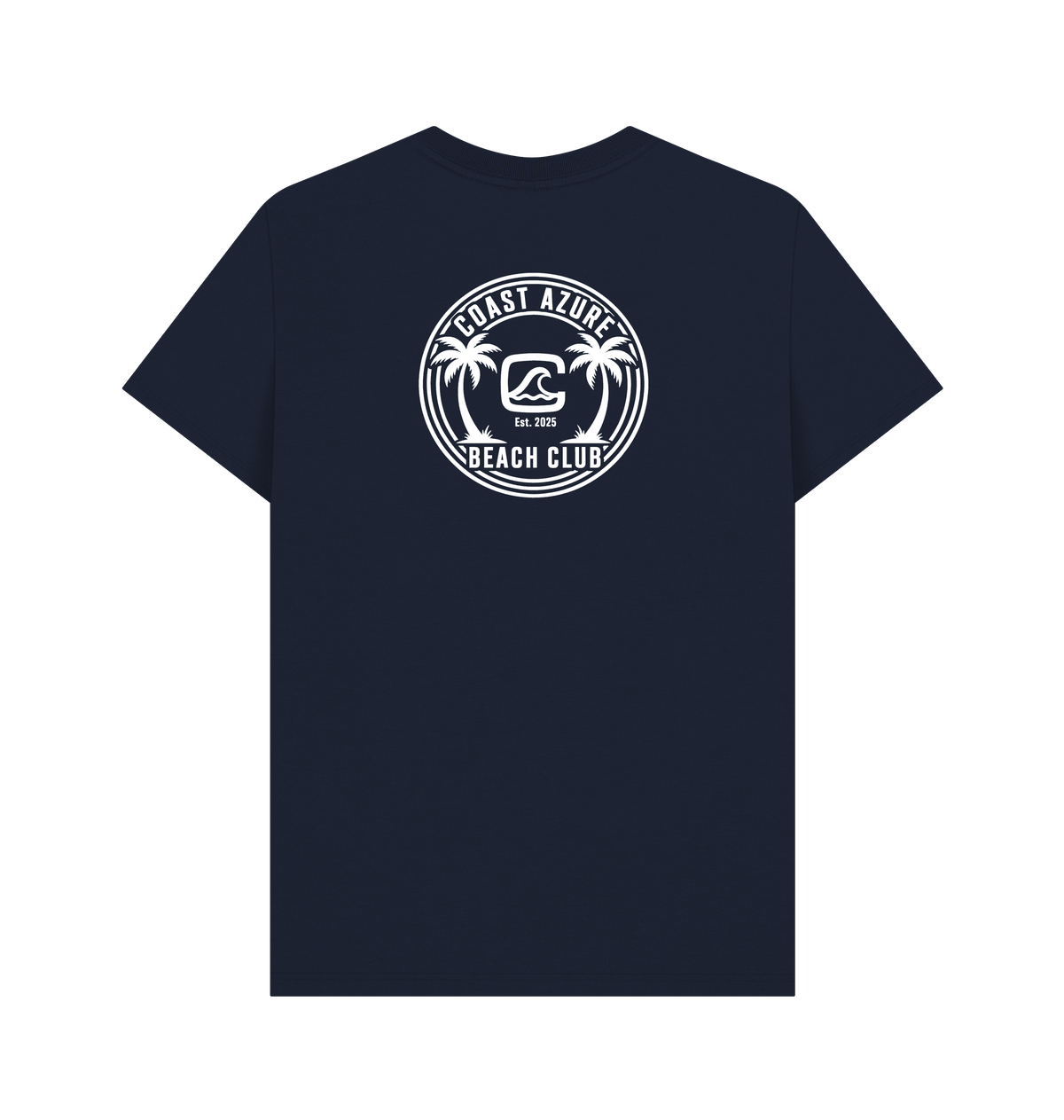 Navy Blue Printed T-shirt Back
