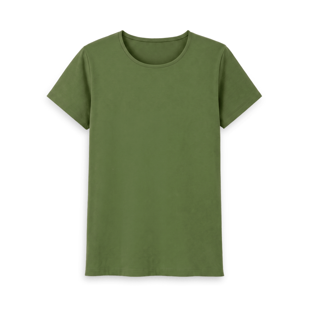 Khaki Printed T-shirt Front